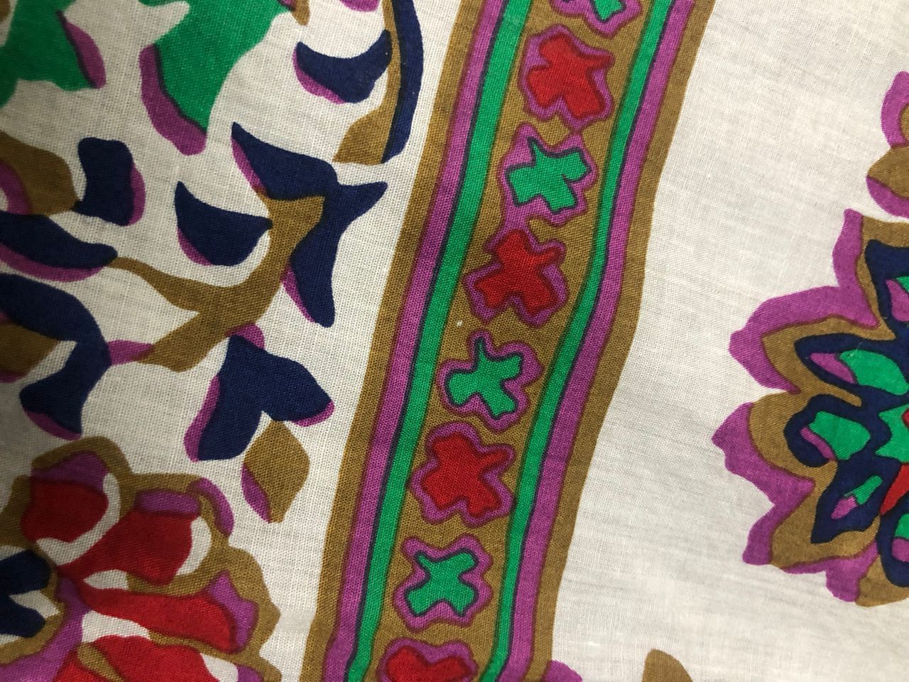 Yves Saint Laurent Vintage Yves Saint Laurent Cotton Shawl Scarf Flowers Design Size ONE SIZE - 6 Thumbnail