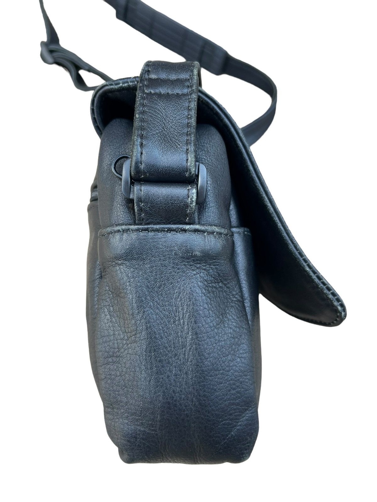 Leather Vintage AmeriBag Usa Patina Black Leather Bag Size ONE SIZE - 10 Thumbnail