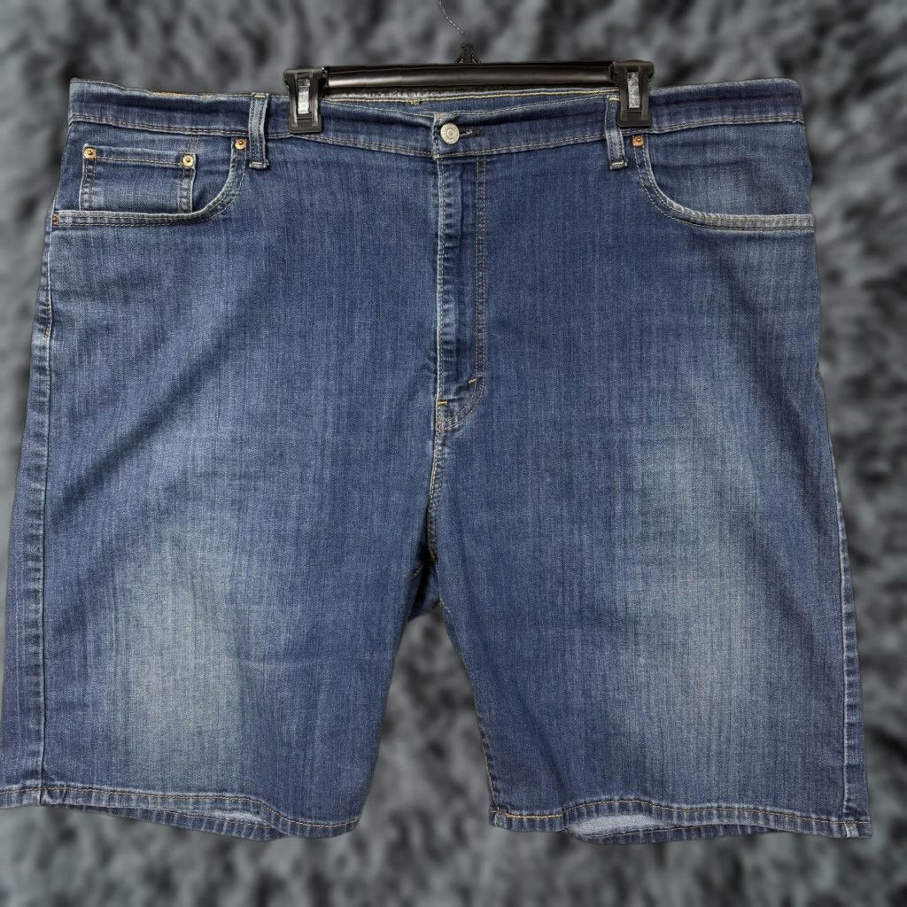 Levi's Levi's 569 Loose Straight Denim Shorts Men 48 Dark Wash Bermuda Jorts Stretch Pockets 5-Pocket Denim Casual 90s Mens Size US 32 / EU 48 - 1 Thumbnail