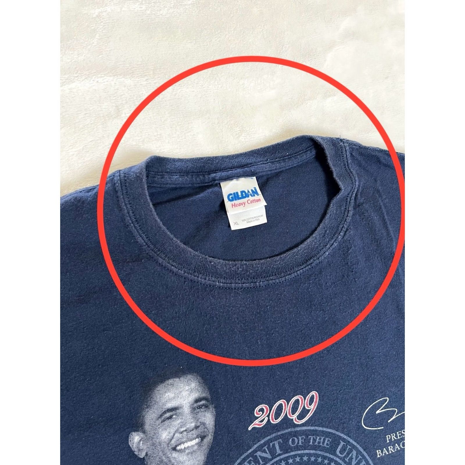 Gildan Obama Inauguration Day Navy T Shirt Men's XL | Gildan USA Patriotic No N/A Size US XL / EU 56 / 4 - 4 Thumbnail
