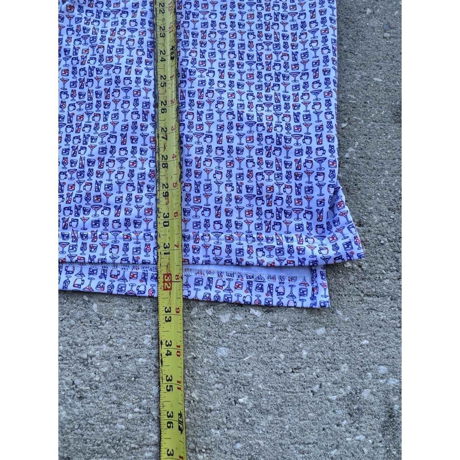 Peter Millar Peter Millar Summer Comfort Polo Shirt Mens L Blue Graphic Print Short Sleeve Button Collared Relaxed Fit Size US XL / EU 56 / 4 - 7 Thumbnail