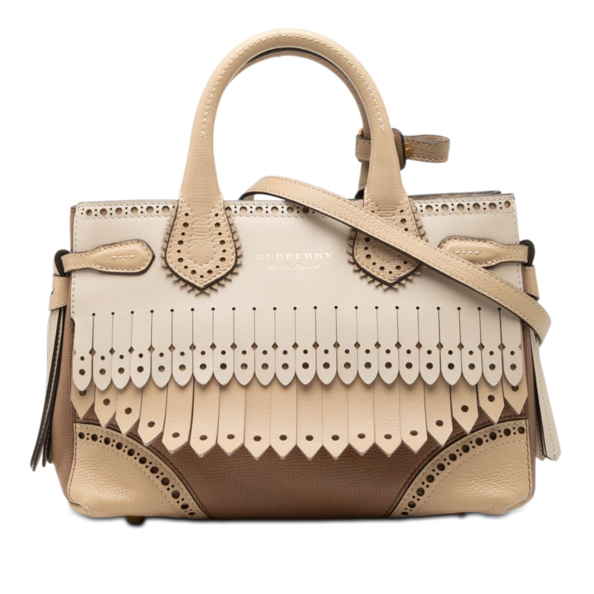 Burberry Small Leather Brogue Banner Satchel Size ONE SIZE - 1 Thumbnail