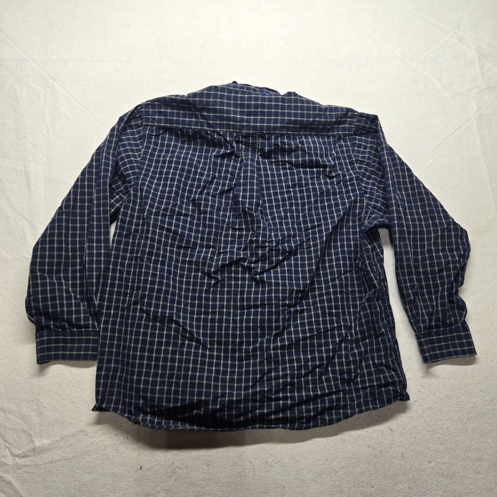 Vintage RGM Shirt Blue Button-Front 100% Cotton Men's XL Button-Up Casual Classic Check Long Sleeve Size US XL / EU 56 / 4 - 7 Thumbnail