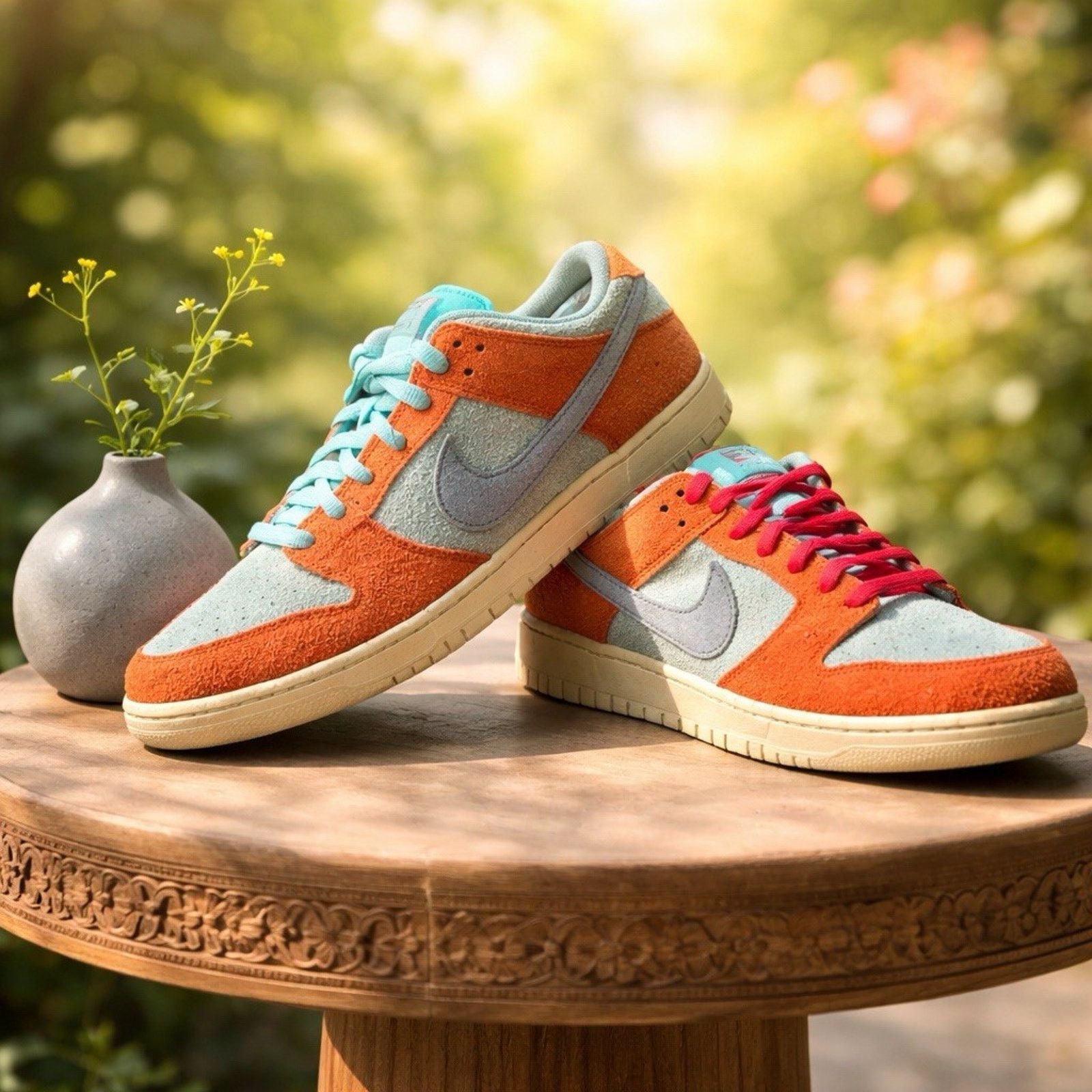 Nike Nike SB Dunk Low Orange Emerald Rise Size 12 Preowned OG BOX Size US 12 / EU 45 - 1 Thumbnail