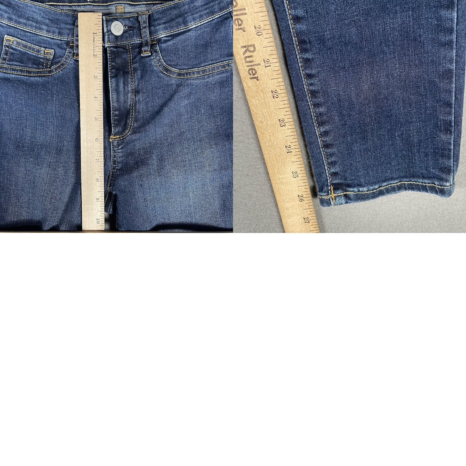 Gap Gap Easy Legging Womens 2/26R Blue Mid Rise Slim Straight Denim Jegging Preppy Size 26" / US 2 / IT 38 - 8 Thumbnail