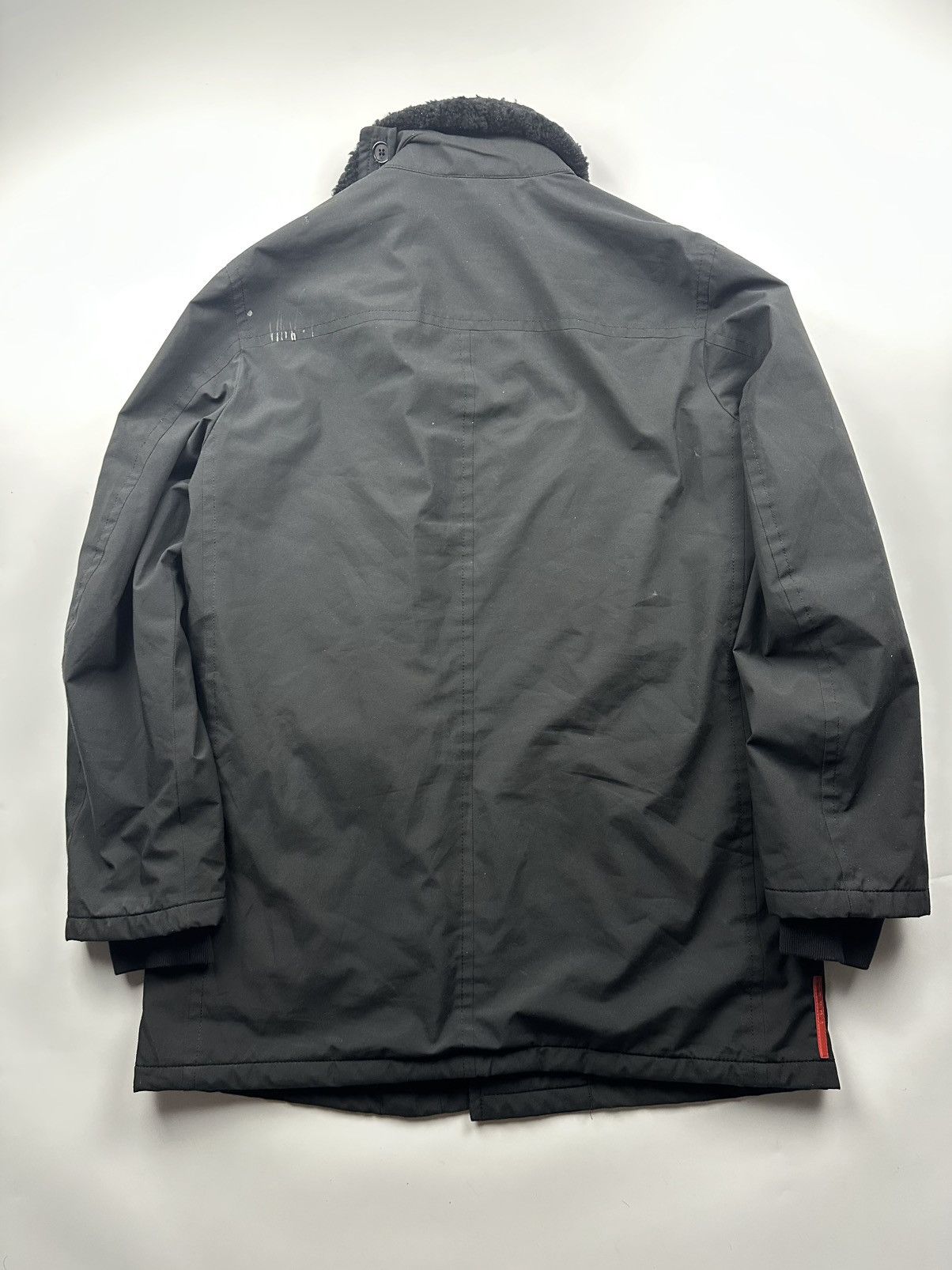 Prada PRADA Size 48 Hidden Placket Lamb Shearling Collar Coat Size US M / EU 48-50 / 2 - 2 Thumbnail