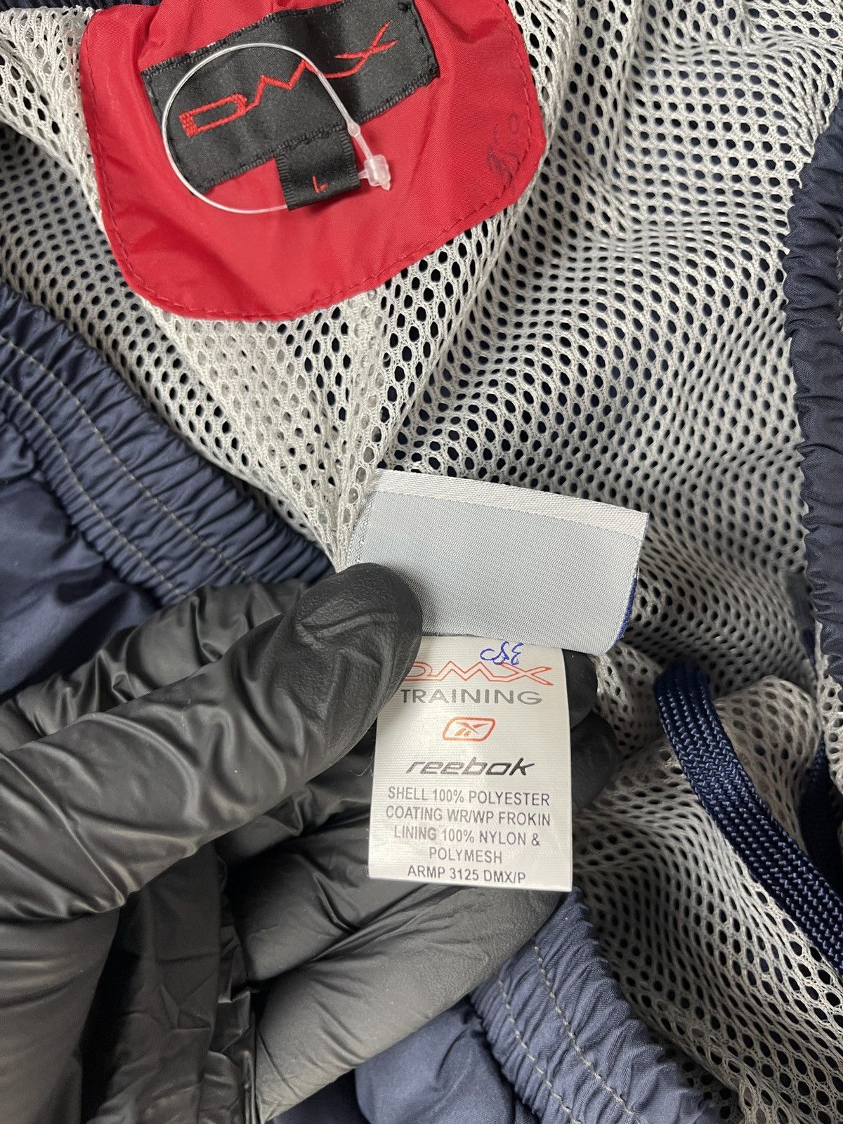 Reebok Reebok DMX vintage nylon drill baggy fit track pants navy Size US 34 / EU 50 - 13 Thumbnail