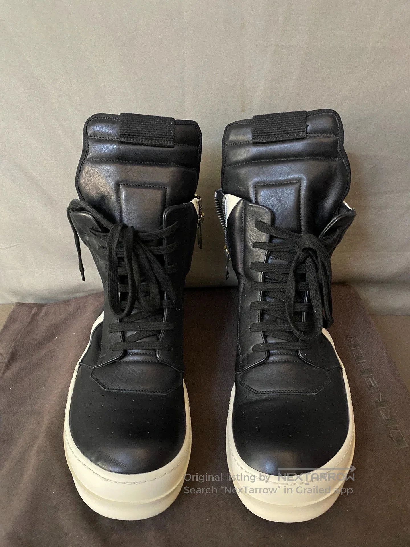 Rick Owens rick owens high-top leather sneakers size 43. Size US 10 / EU 43 - 2 Thumbnail