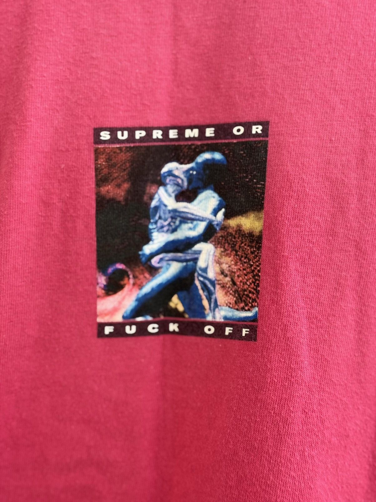 Supreme Supreme Authentic Cyber Tee Dark Pink Men's SS17 Size US L / EU 52-54 / 3 - 4 Thumbnail