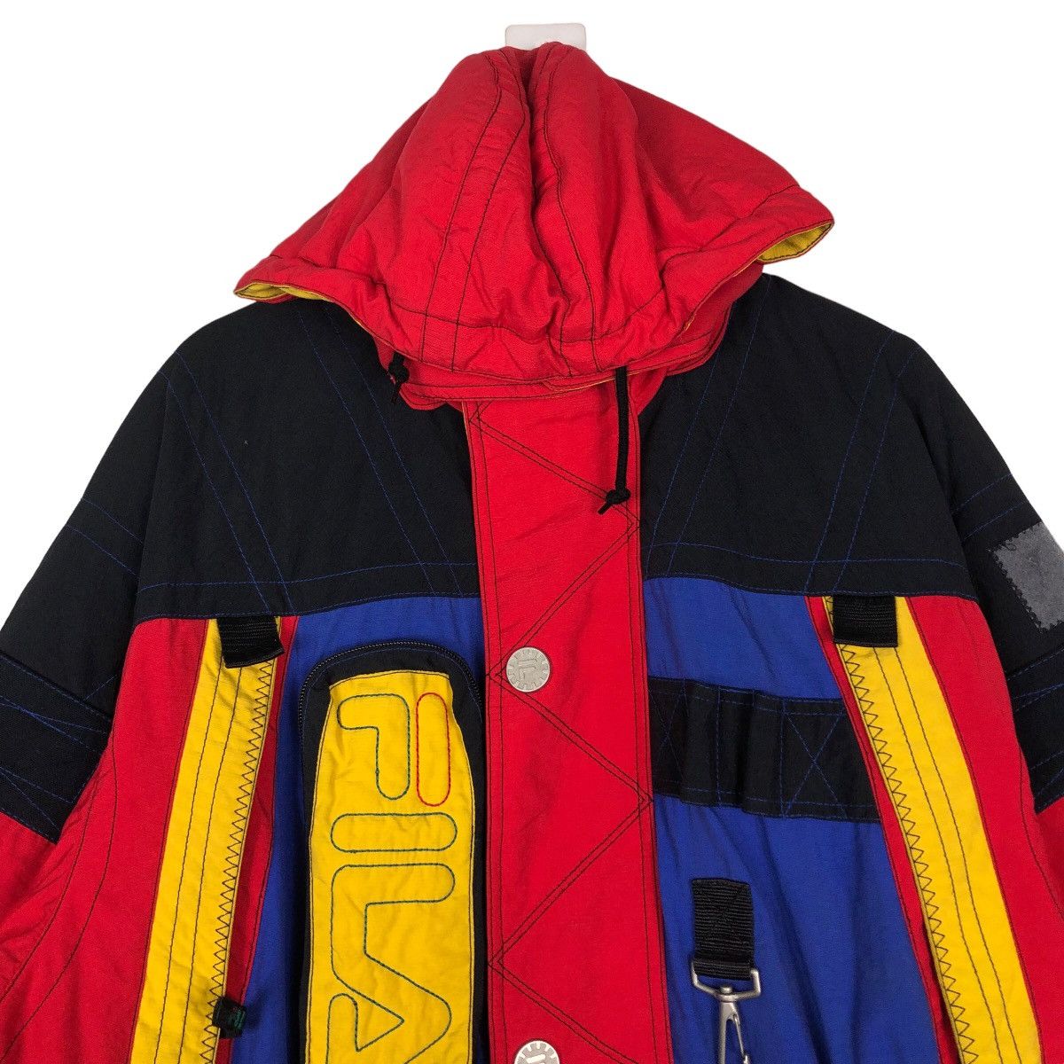 Japanese Brand 🔥Vintage Ski Jacket Colour Block Biella Italia Sport Fila Size US L / EU 52-54 / 3 - 3 Thumbnail