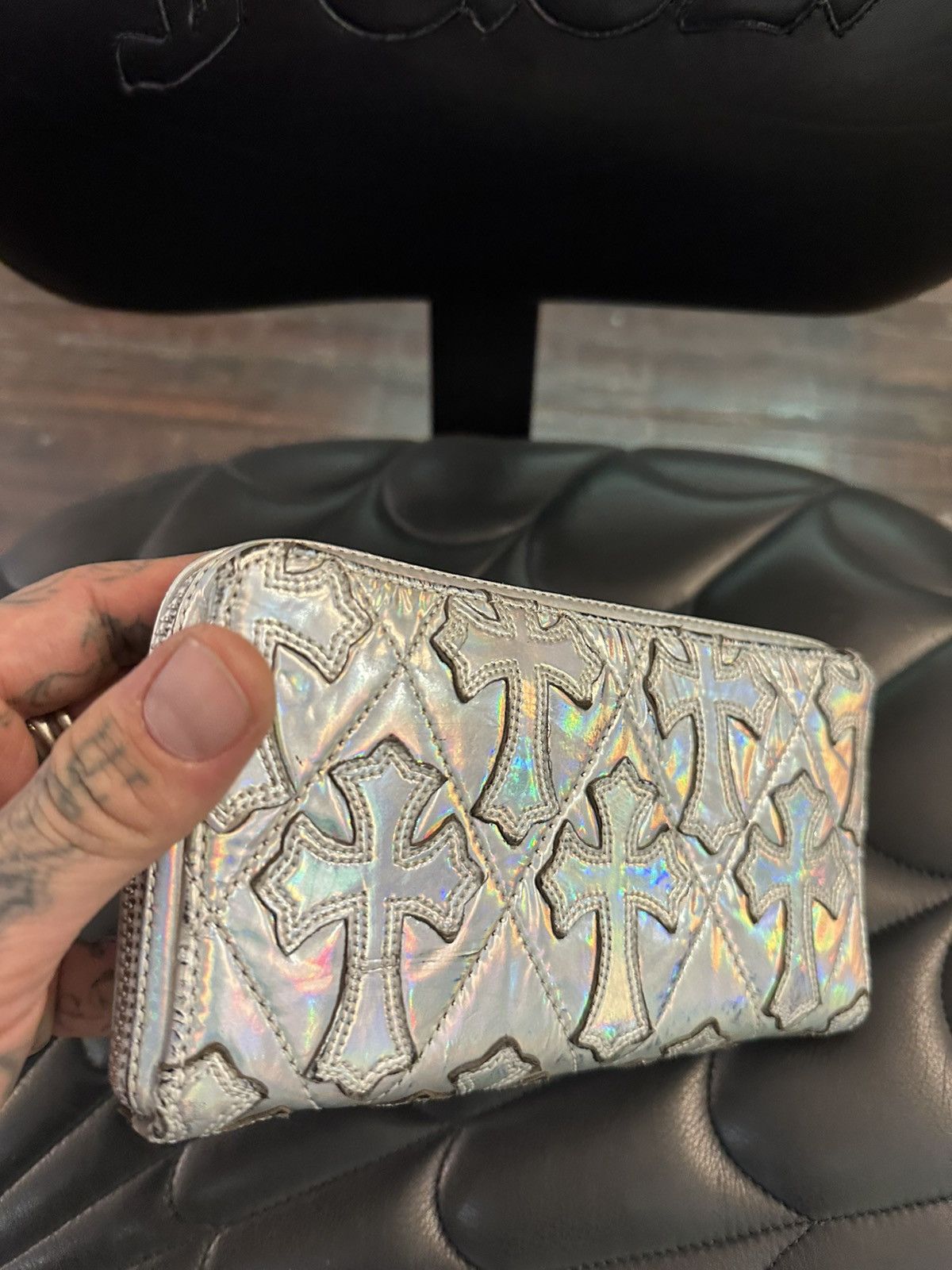 Chrome Hearts Chrome Hearts METALLIC LSD ACID CROSS PATCH WALLET Size ONE SIZE - 3 Thumbnail