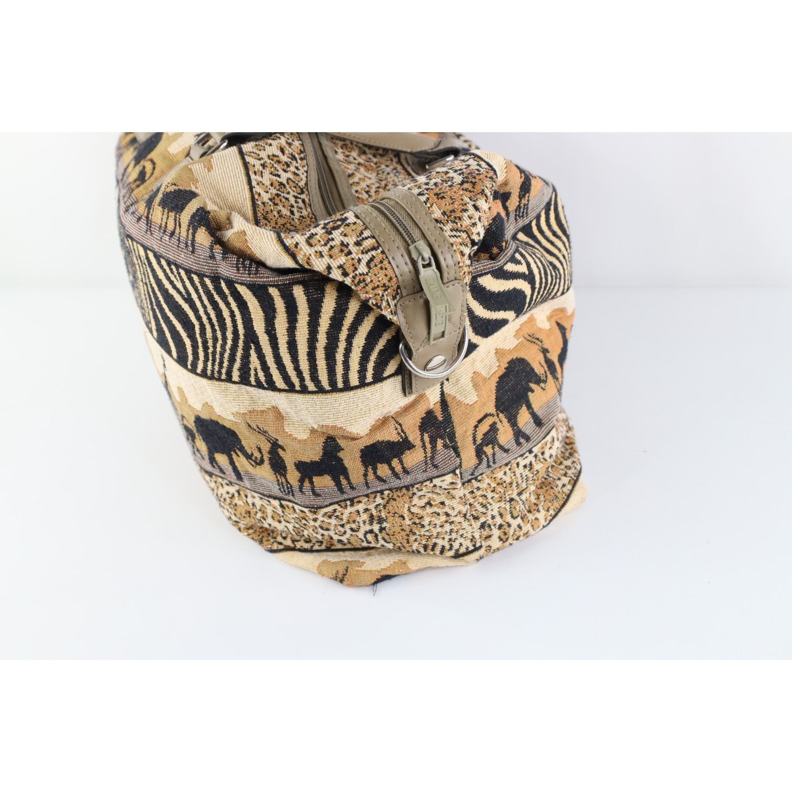 Vintage Vintage 90s Y2K Safari Nature Animal Print Needlepoint Bag Size ONE SIZE - 5 Thumbnail