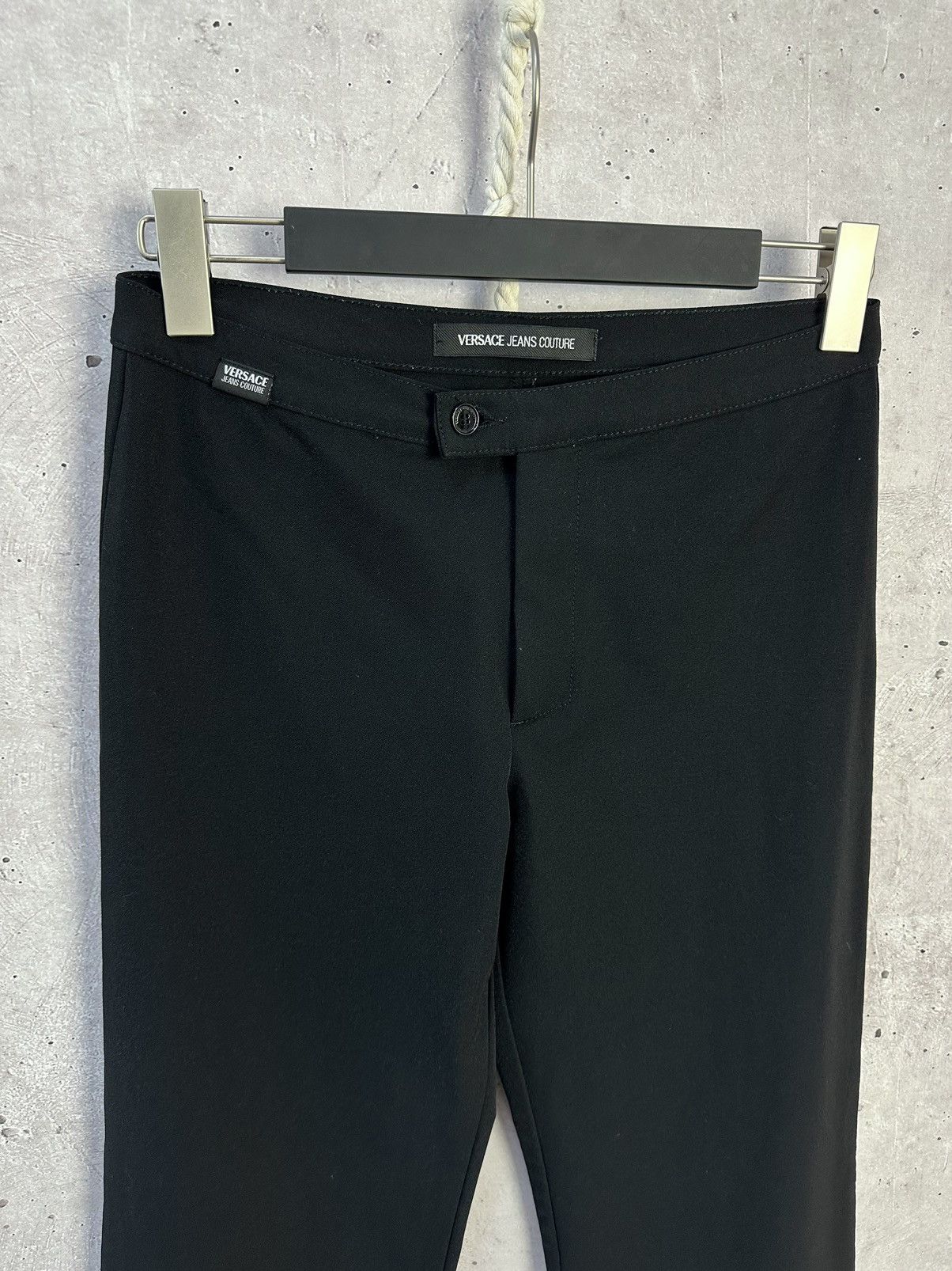 Versace Jeans Couture × Vintage Vintage Versace Jeans Couture Black Women’s Trousers Size 30" / US 8 / IT 44 - 2 Thumbnail
