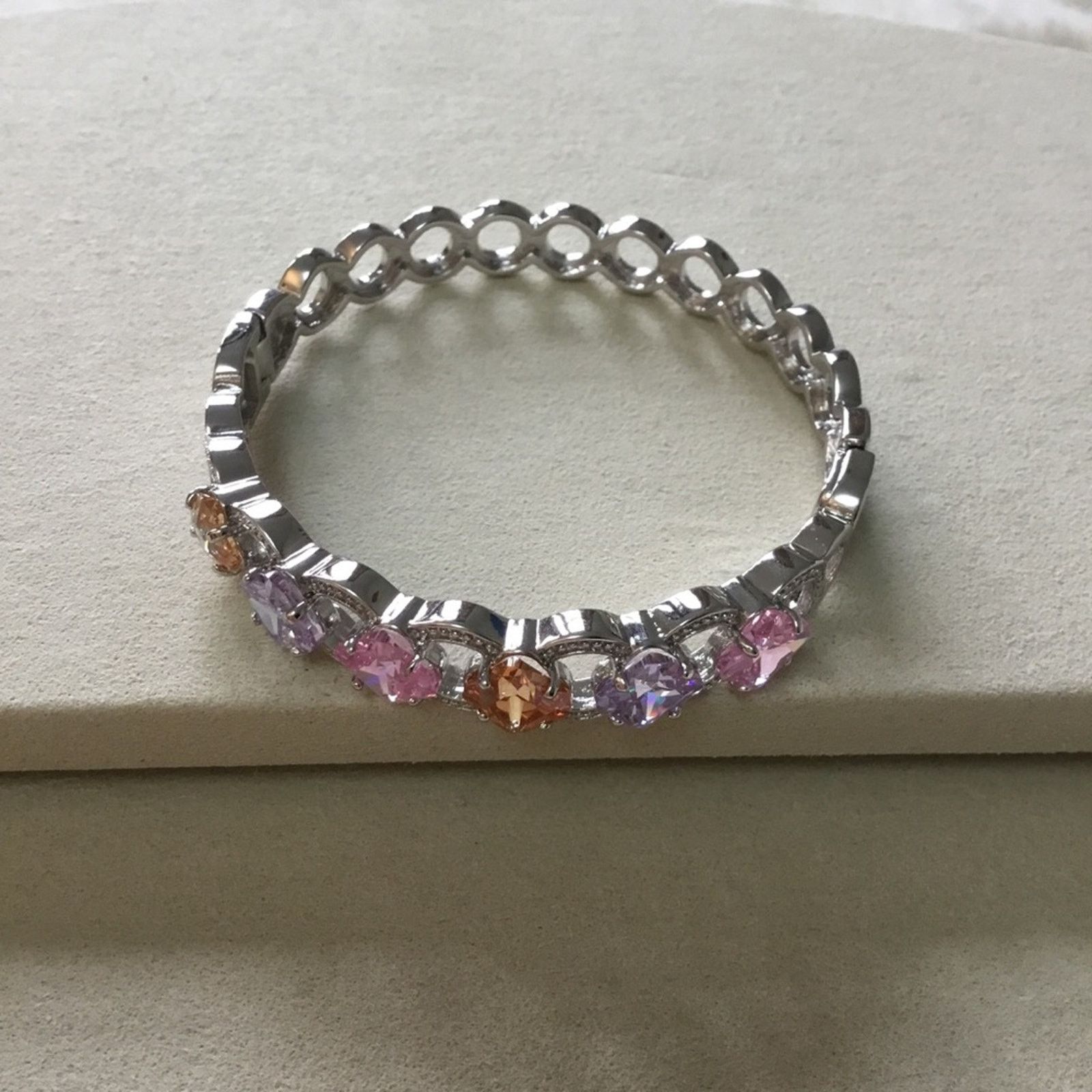 Other Silver Multi-Crystal Bracelet Size ONE SIZE - 4 Thumbnail