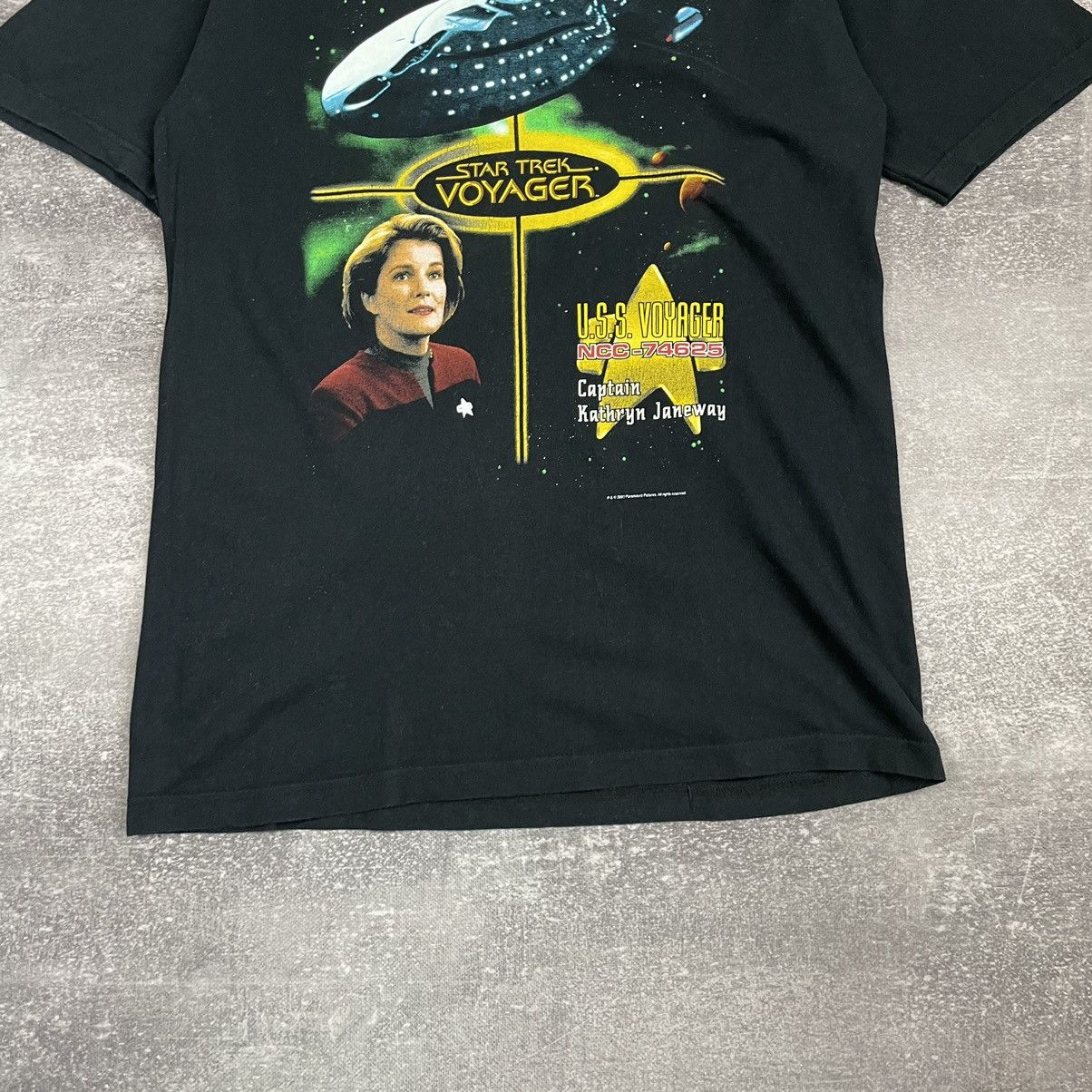 Vintage Vintage StarTrek Voyager Captain Kathryn Janeway T Shirt Size US M / EU 48-50 / 2 - 3 Thumbnail