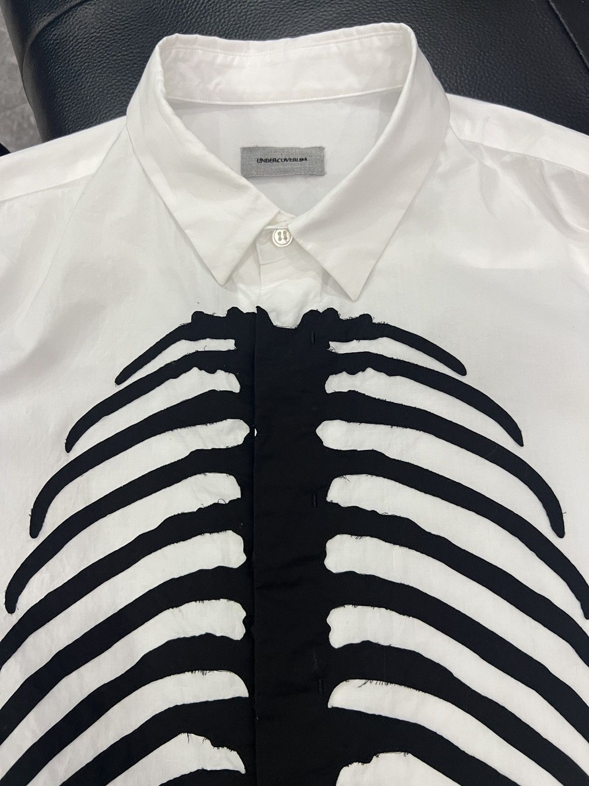 Undercover Undercover AW13 Skeleton Rib Patch Shirt Size US S / EU 44-46 / 1 - 6 Thumbnail