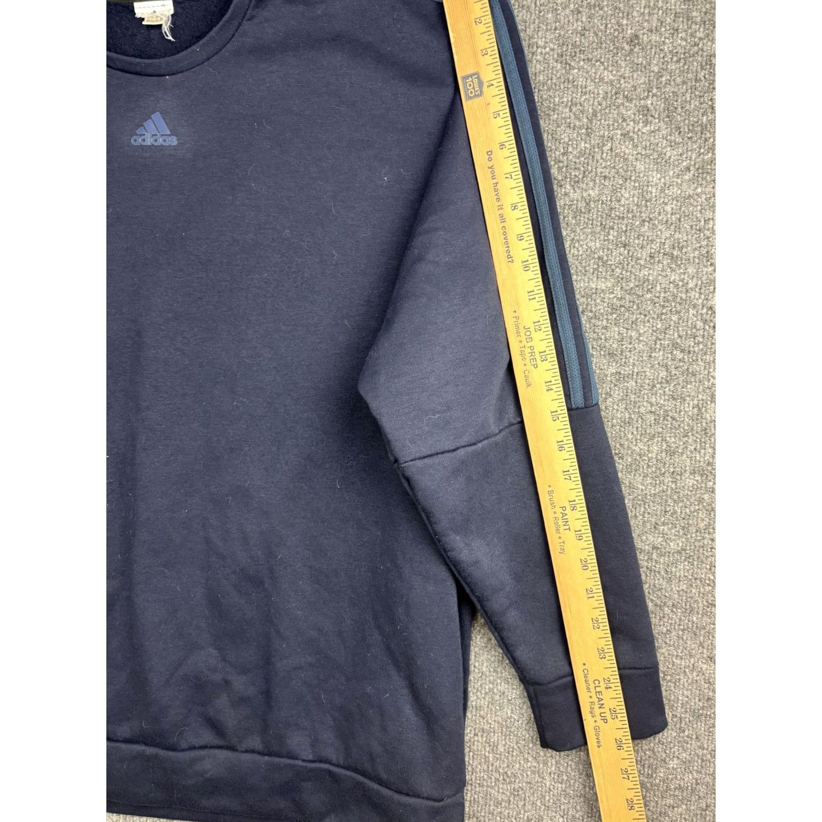 Adidas Adidas Sweatshirt Mens Large Blue 3 Stripes Crewneck Fleece Pullover Logo Size US L / EU 52-54 / 3 - 4 Thumbnail