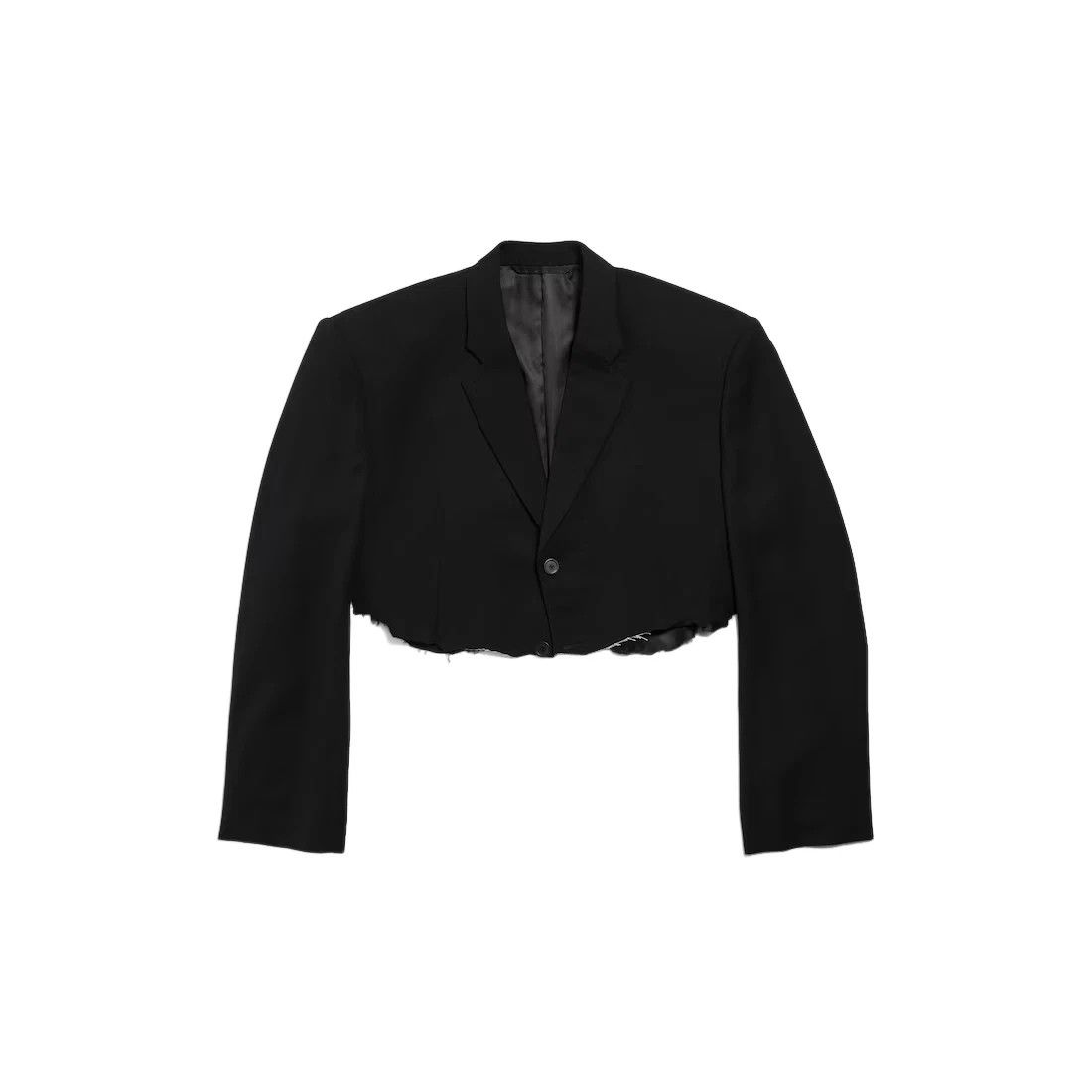 Balenciaga BALENCIAGA Black Cut Off Single Breasted Jacket Size XS / US 0-2 / IT 36-38 - 1 Thumbnail