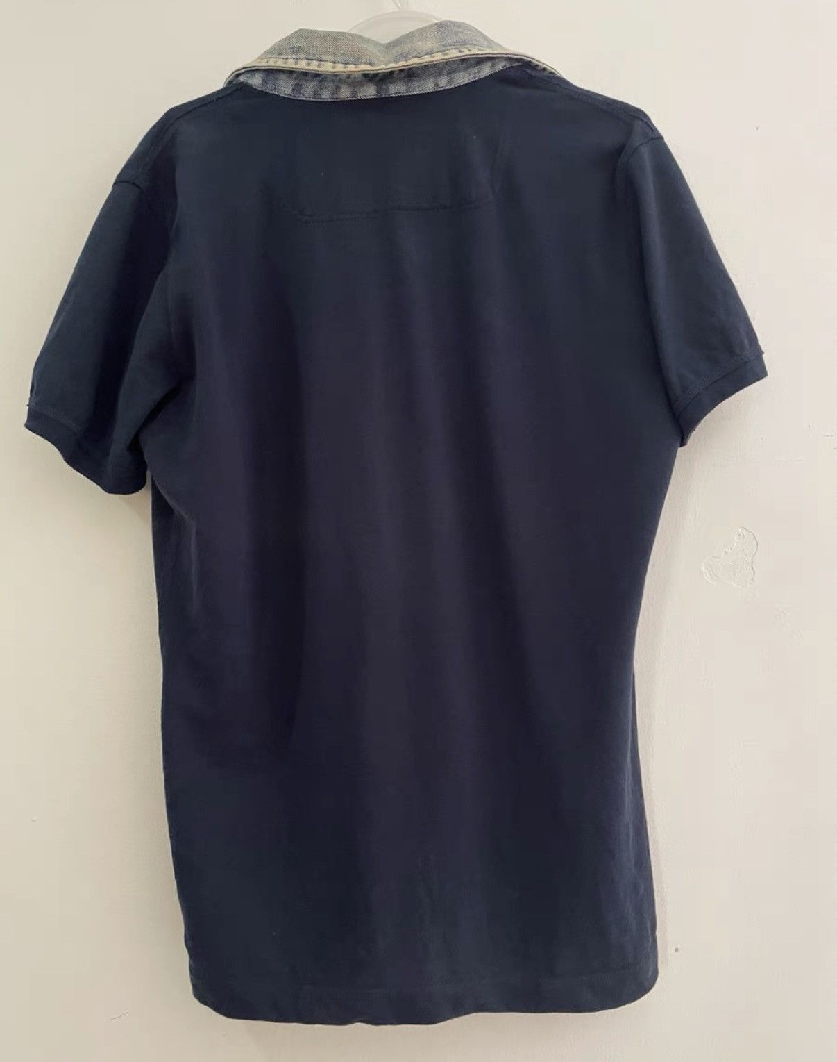 Diesel Diesel Denim Collar Paneled Polo Shirt / Short Sleeve Size US S / EU 44-46 / 1 - 2 Thumbnail