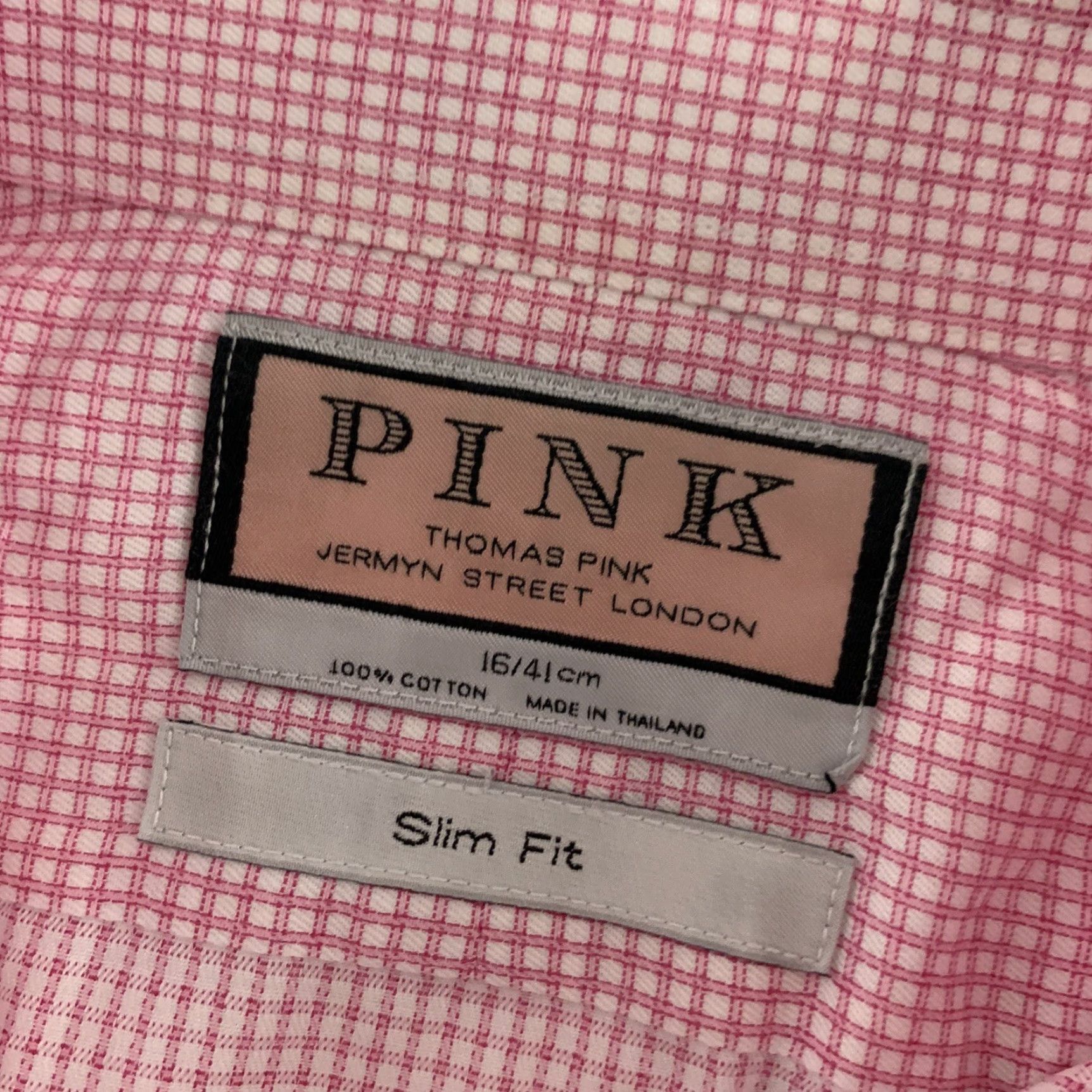 Pinko Thomas Pink Dress Shirt Slim Fit Long Sleeve Pink 16 Mens French Cuff Size US L / EU 52-54 / 3 - 3 Thumbnail
