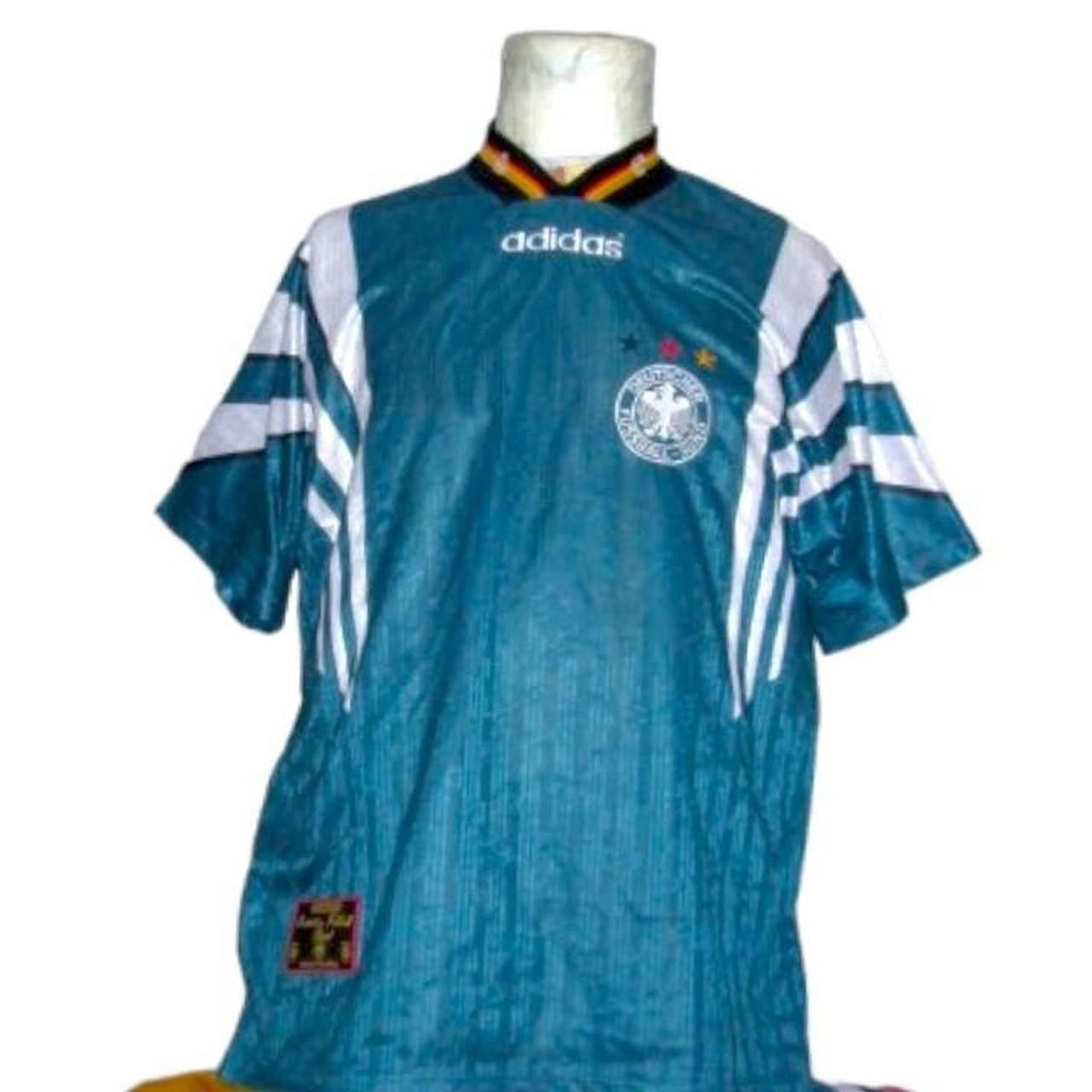 Adidas Germany 1996 1997 Away Euro Shirt Jersey Size US L / EU 52-54 / 3 - 3 Thumbnail