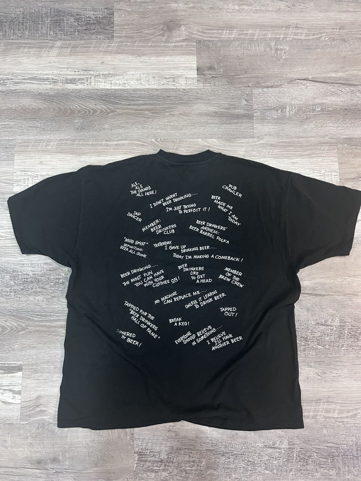 Vintage Vintage 90s Beer Script T-Shirt Size US XXL / EU 58 / 5 - 4 Thumbnail
