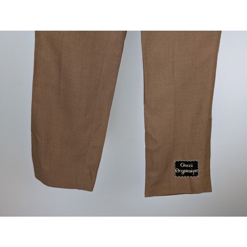 Gucci o1rshd1 Tailored Crepe Trousers Pant in Brown / Camel Size US 32 / EU 48 - 4 Thumbnail