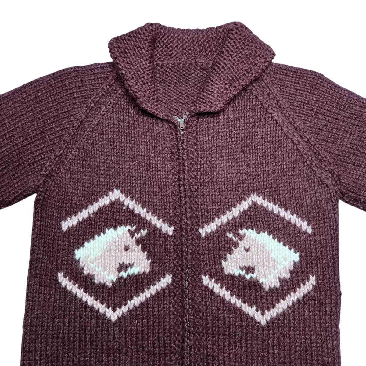 Other Vintage 1960s Cowichan Wool Horse Barn Horses Knit Sweater Size US M / EU 48-50 / 2 - 4 Thumbnail
