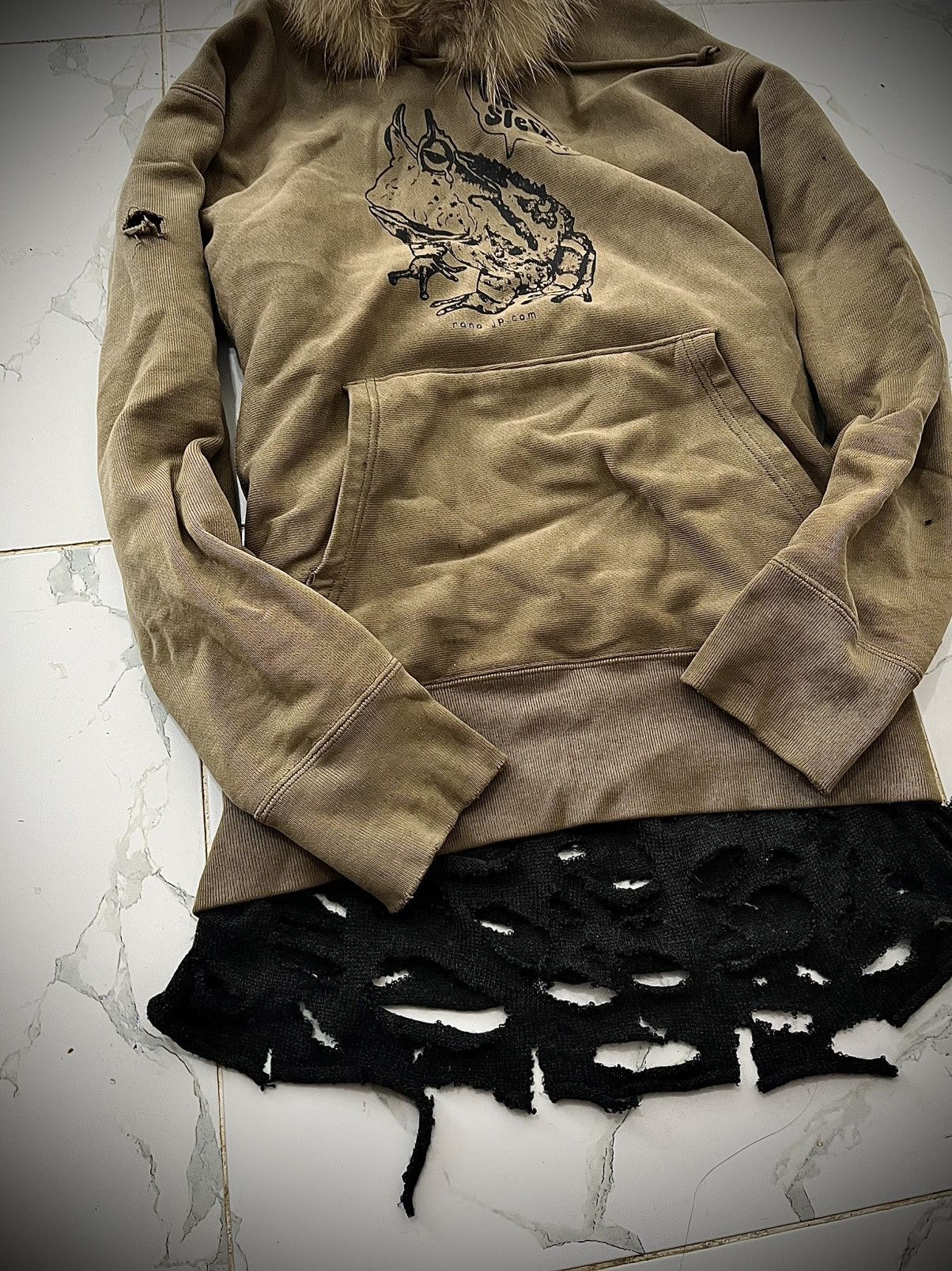 Japanese Brand Japanese Jellan Distressed Frog Big Logo Hoodie Size US M / EU 48-50 / 2 - 3 Thumbnail