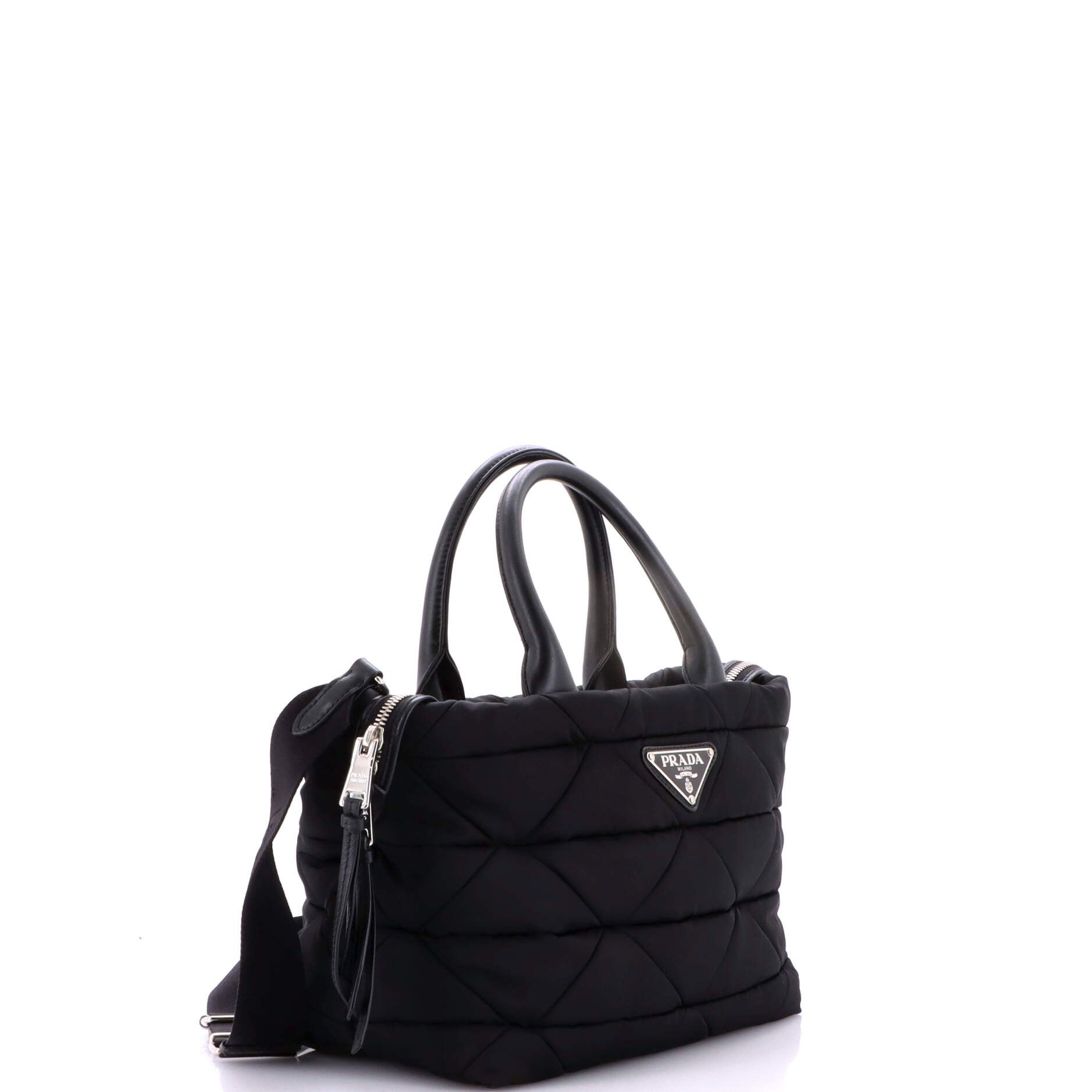 Prada Padded Tote Bag Quilted Re-Nylon with Leather Small Size ONE SIZE - 1 Thumbnail