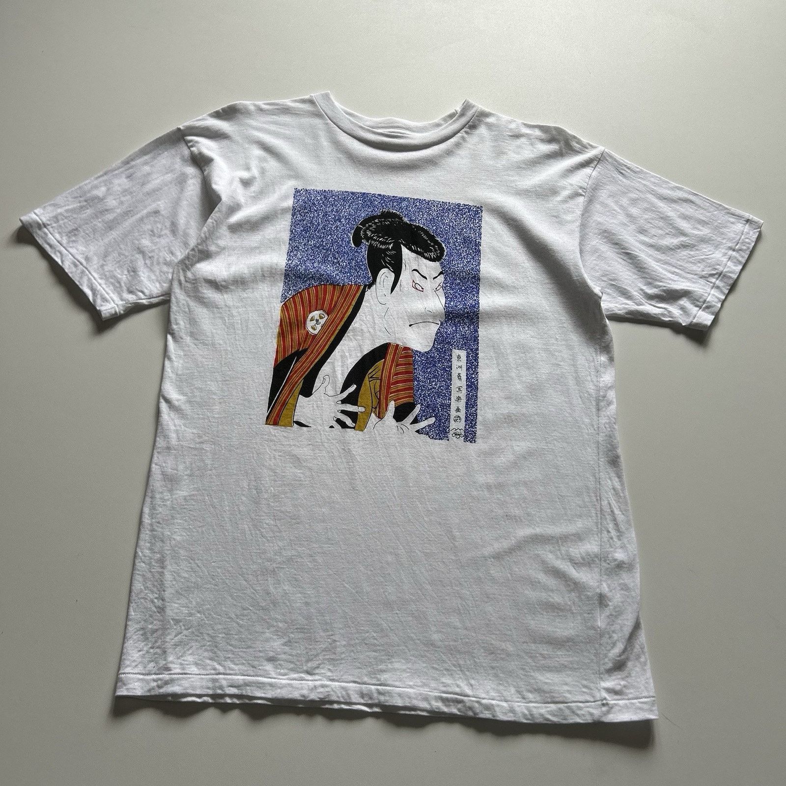 Vintage Vintage Toshusai Sharaku Servant Edobei Art T Shirt Medium Size US L / EU 52-54 / 3 - 1 Thumbnail