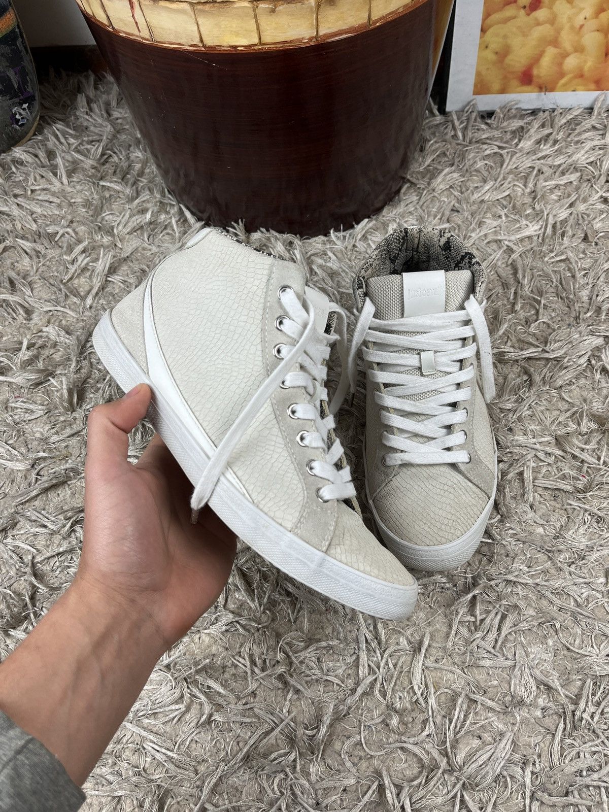 Just Cavalli Just Cavalli Sneak Skin High Top Sneakers Swag Avant Garde Size US 7 / EU 40 - 1 Thumbnail