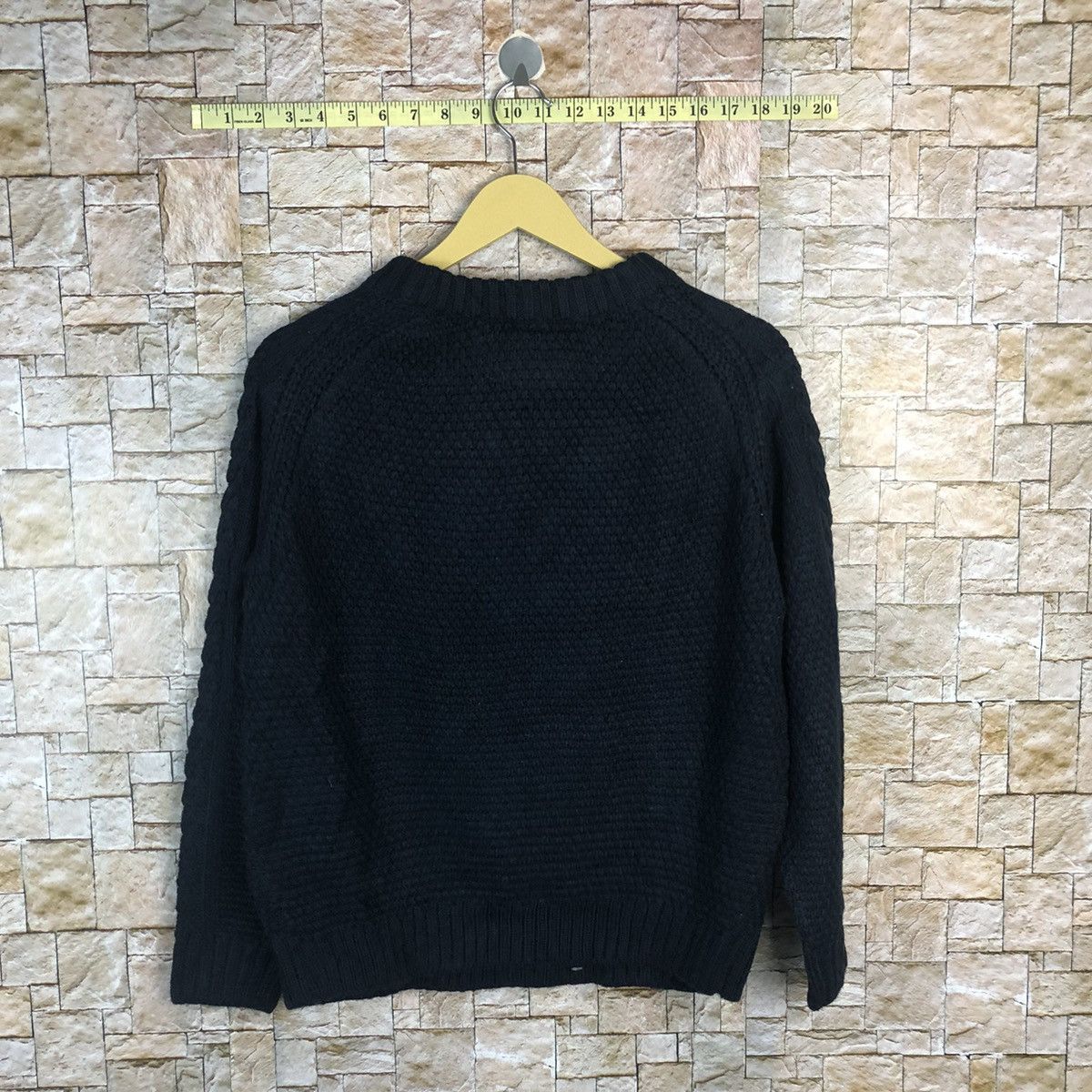 Aran Isles Knitwear × GU GU Dark Blue aran isle cable Knitwear #A762 Size S / US 4 / IT 40 - 12 Thumbnail