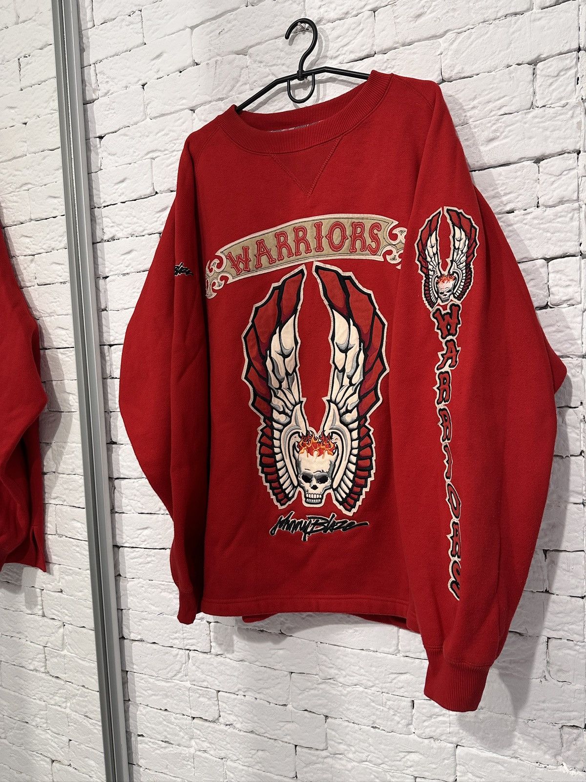 Other Vintage Johnny Blaze Warriors Sweatshirt XL Red Rare 90s Size US XL / EU 56 / 4 - 6 Thumbnail