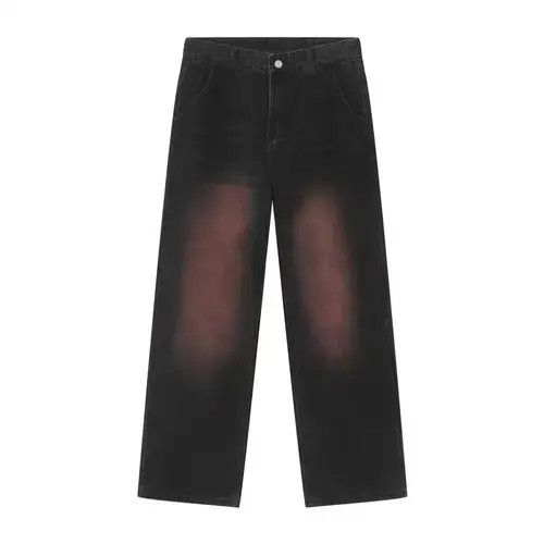 Jean Retro washed red design wide leg jeans Size US 32 / EU 48 - 6 Thumbnail