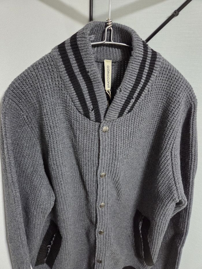 Giorgio Brato Giorgio Brato 가죽 패치 kint Varsity Jacket Size US L / EU 52-54 / 3 - 3 Thumbnail