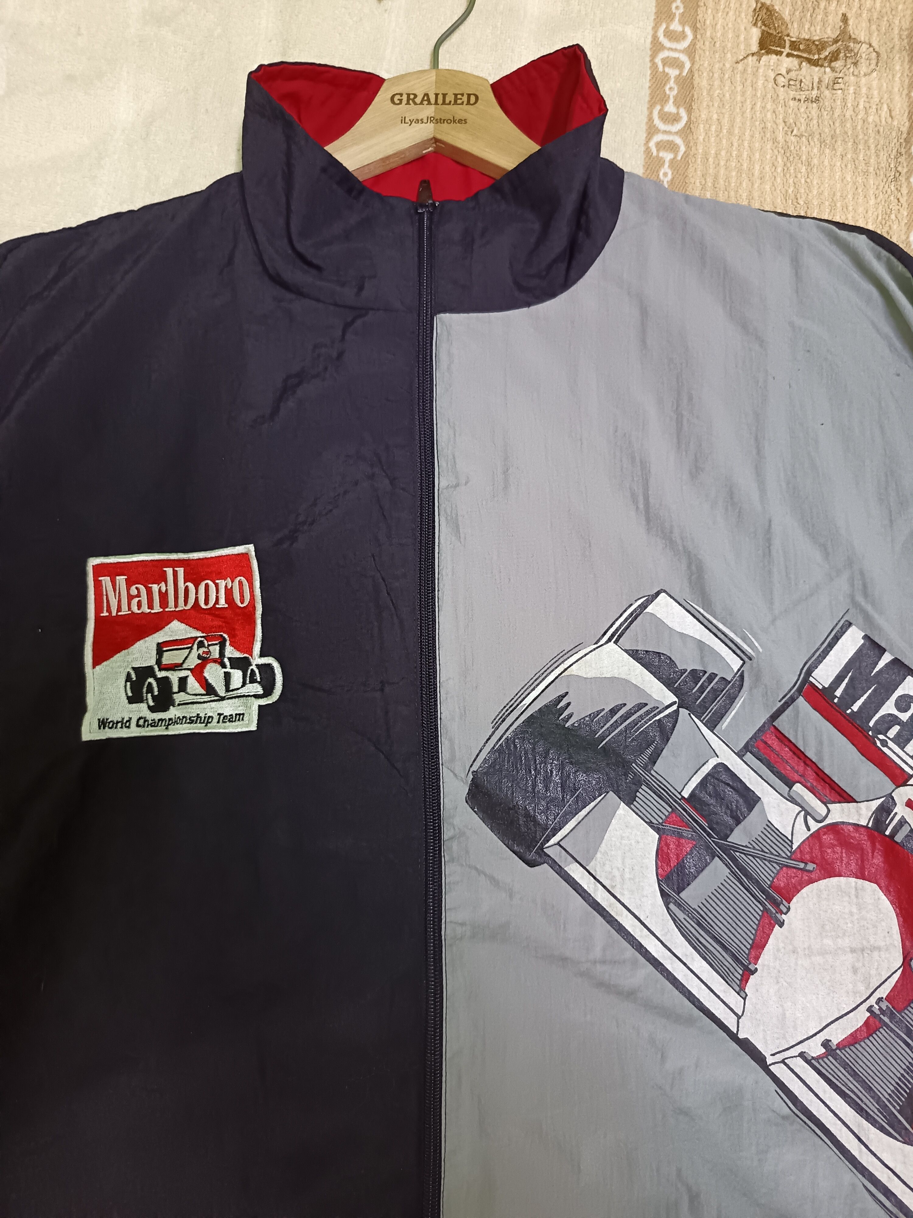 Marlboro Vintage Marlboro World Champion Team F1 Bomber Jacket Size US L / EU 52-54 / 3 - 4 Thumbnail