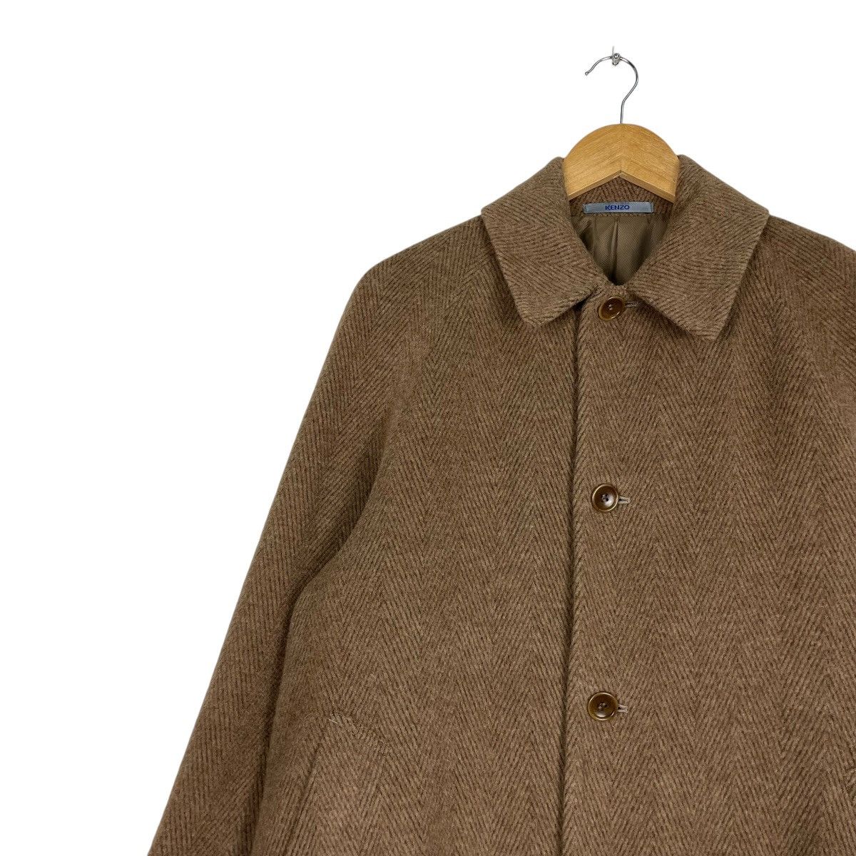 Designer × Japanese Brand × Kenzo 💥KENZO RICH BROWN LONG COAT JACKET Size US M / EU 48-50 / 2 - 6 Thumbnail