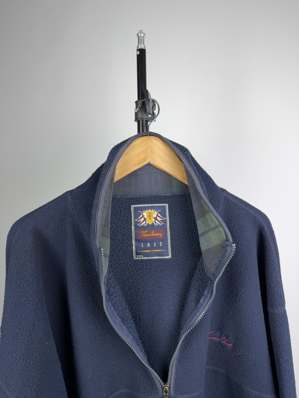 Burberry × Vintage Vintage Thomas Burberry Fleece Pullover 1/2 Zip Size US XXL / EU 58 / 5 - 8 Thumbnail