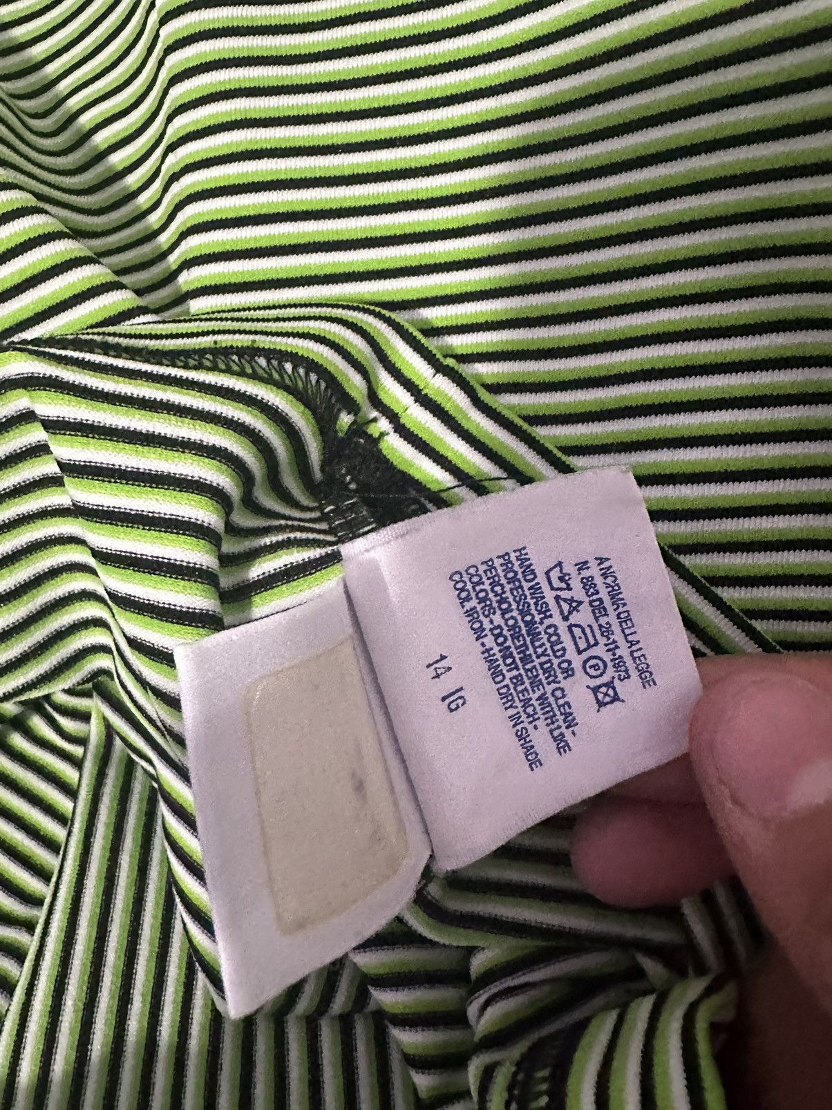 Versace Green striped versace shirt Size US XL / EU 56 / 4 - 7 Thumbnail