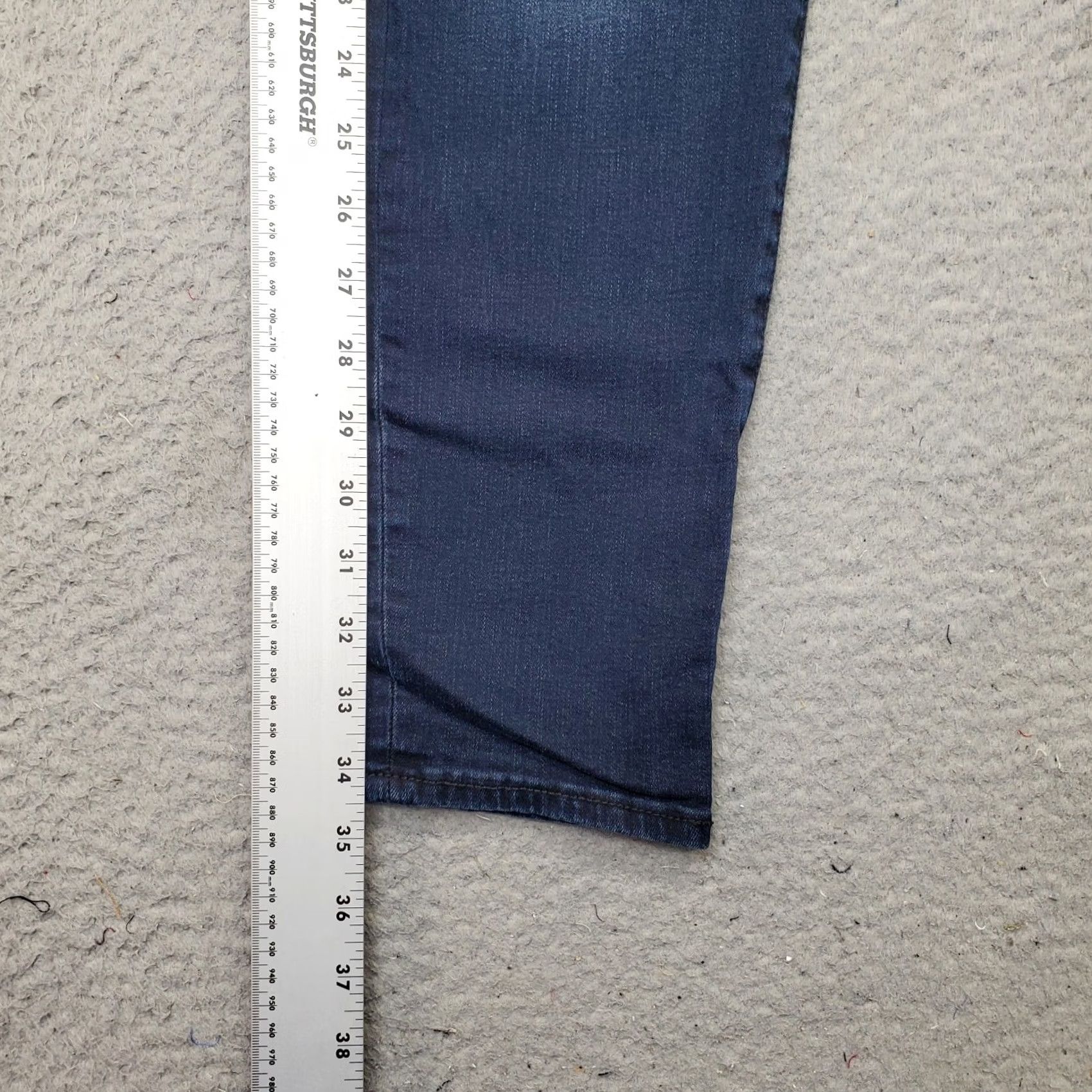 White House Black Market White House Black Market Womens 12P Skinny Jeans Blue Mid Rise Distressed Sequin 5-Pocket Denim Jeans Size 34" / US 12 / IT 48 - 3 Thumbnail