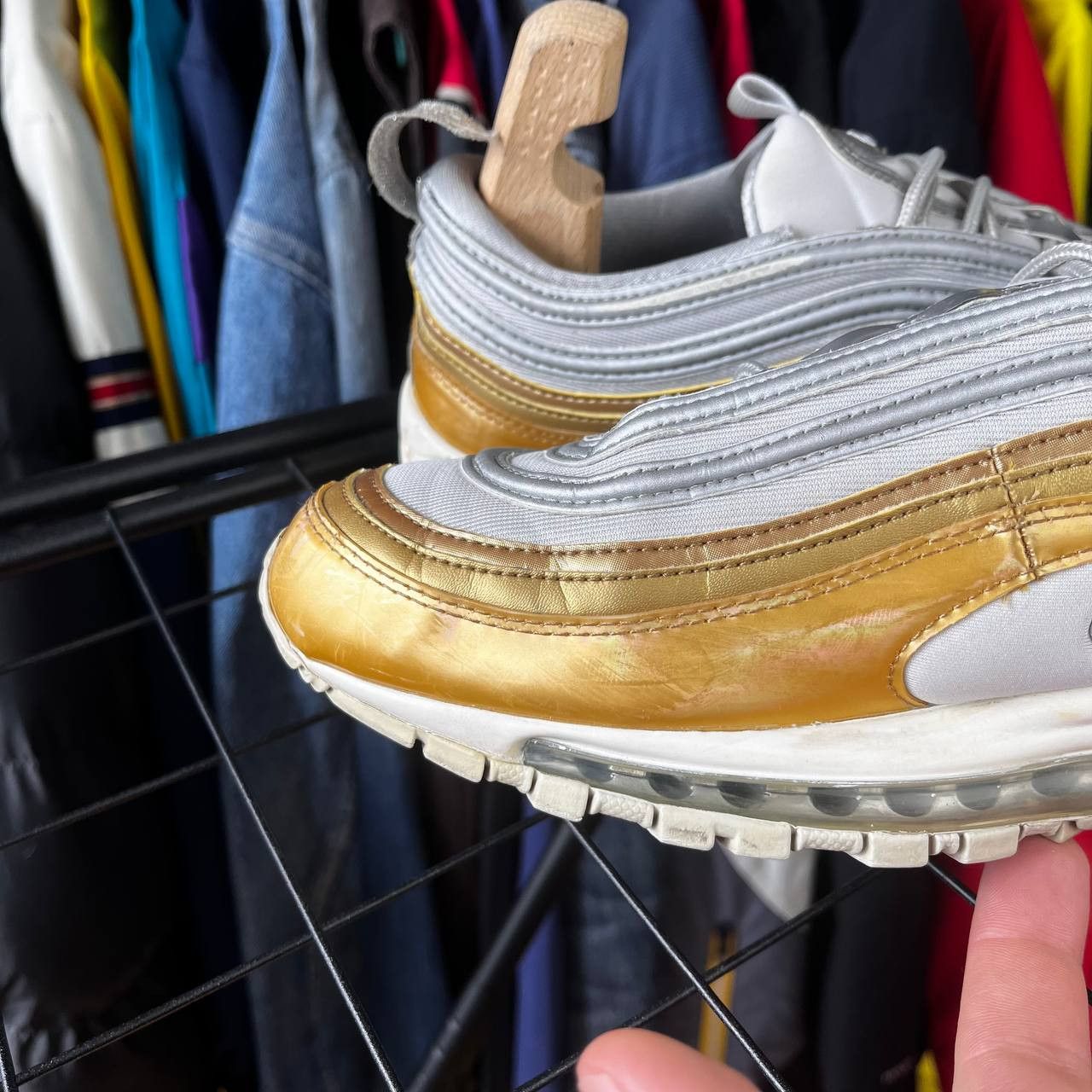 Nike Nike Air Max 97 SE Vast Grey/Silver/Metallic Gold Sneakers Size US 12 / EU 45 - 11 Thumbnail