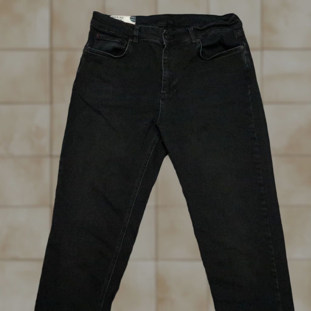 Marine Layer Marine Layer Jeans Mens 33x32 Black Slim 5-Pocket Denim Straight Jeans Size US 33 - 1 Thumbnail