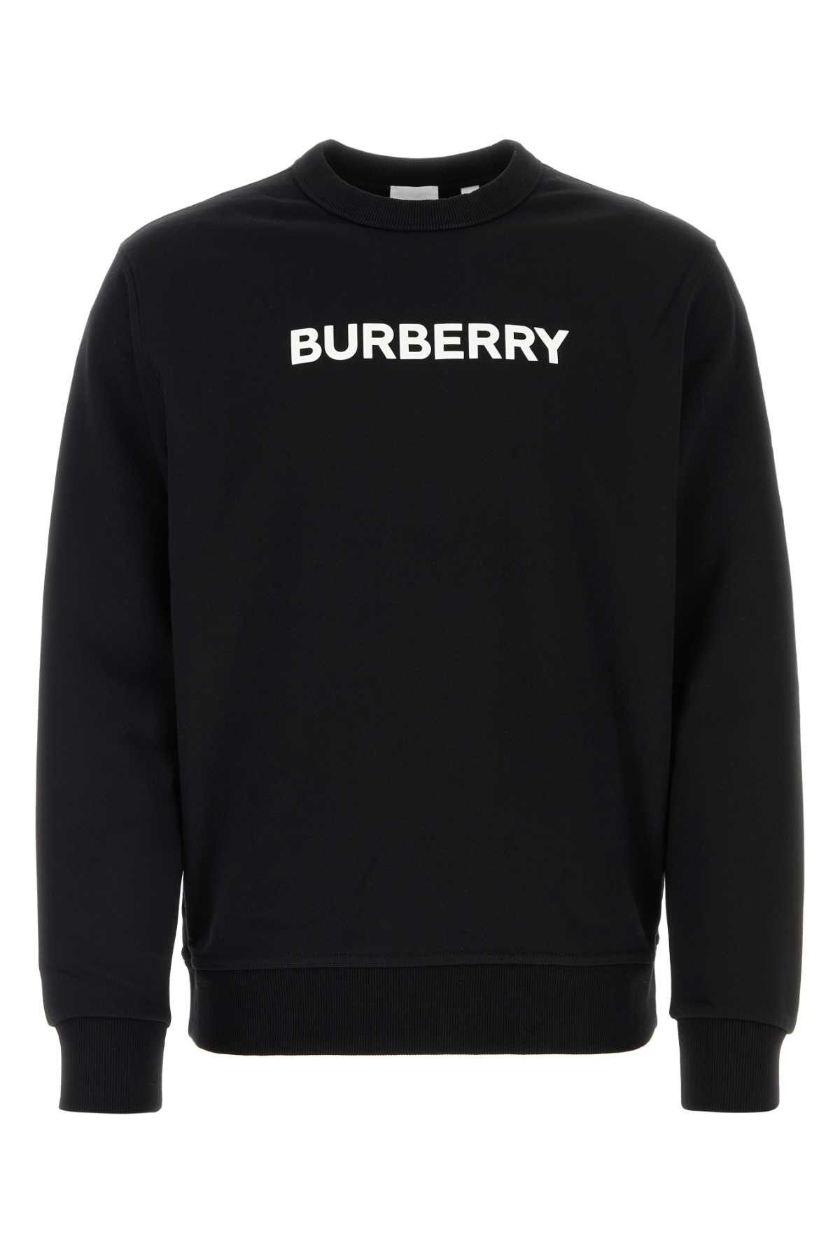 Black Stretch Cotton Oversize Sweater
