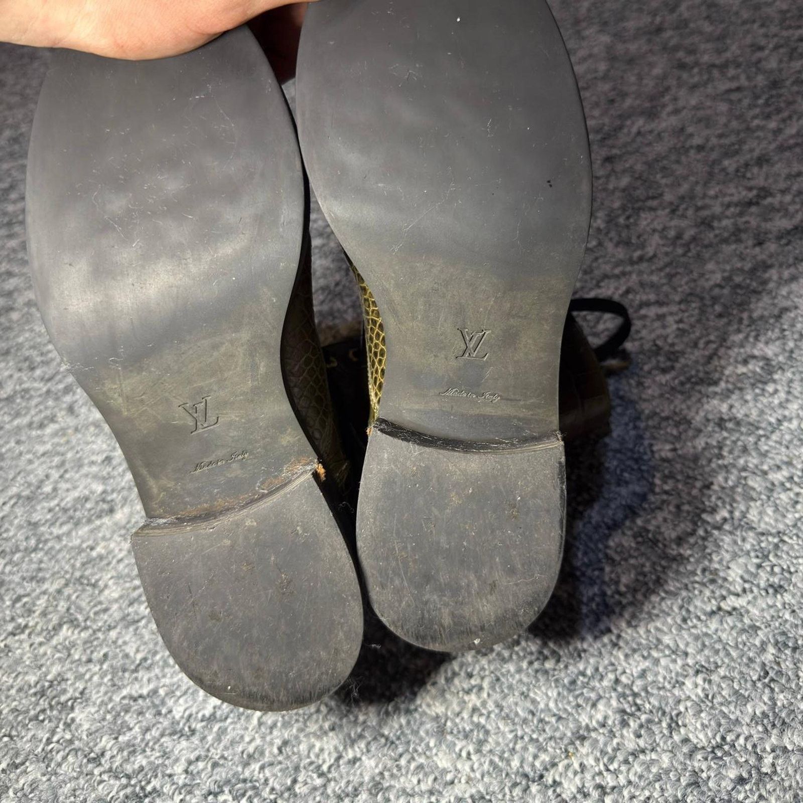 Louis Vuitton Louis vuitton archive olive croc Size US 8 / IT 38 - 4 Thumbnail