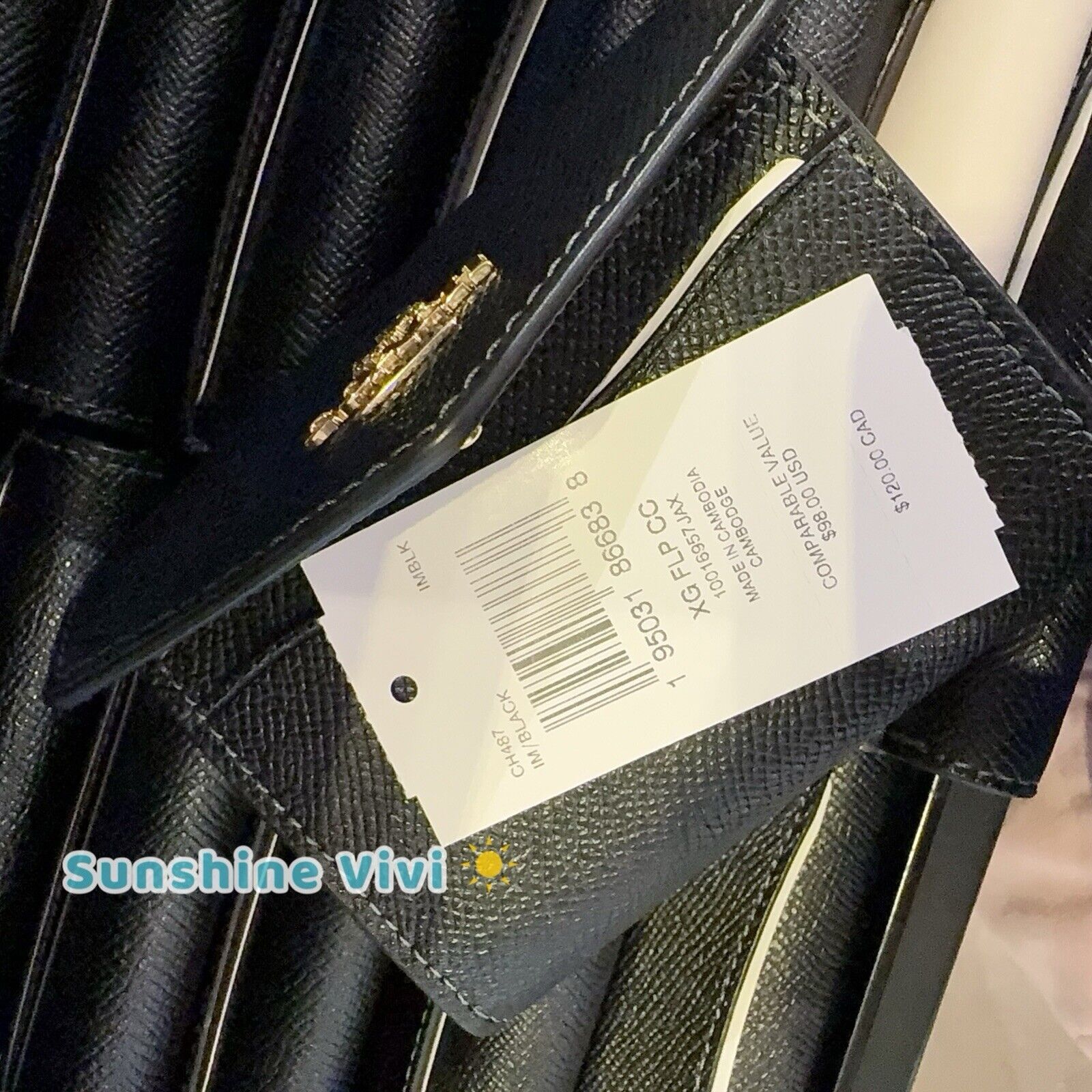 Coach NWT Coach Flap Card Case CH487 In Black Size ONE SIZE - 3 Thumbnail