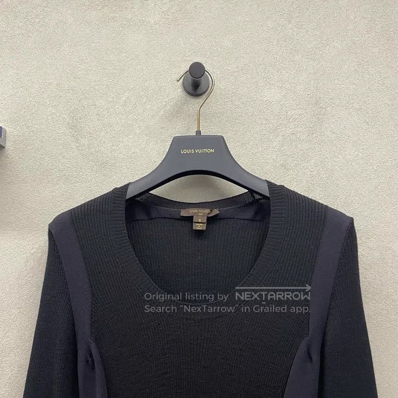 Louis Vuitton Louis Vuitton Black Patchwork Knit sweater Size S / US 4 / IT 40 - 4 Thumbnail