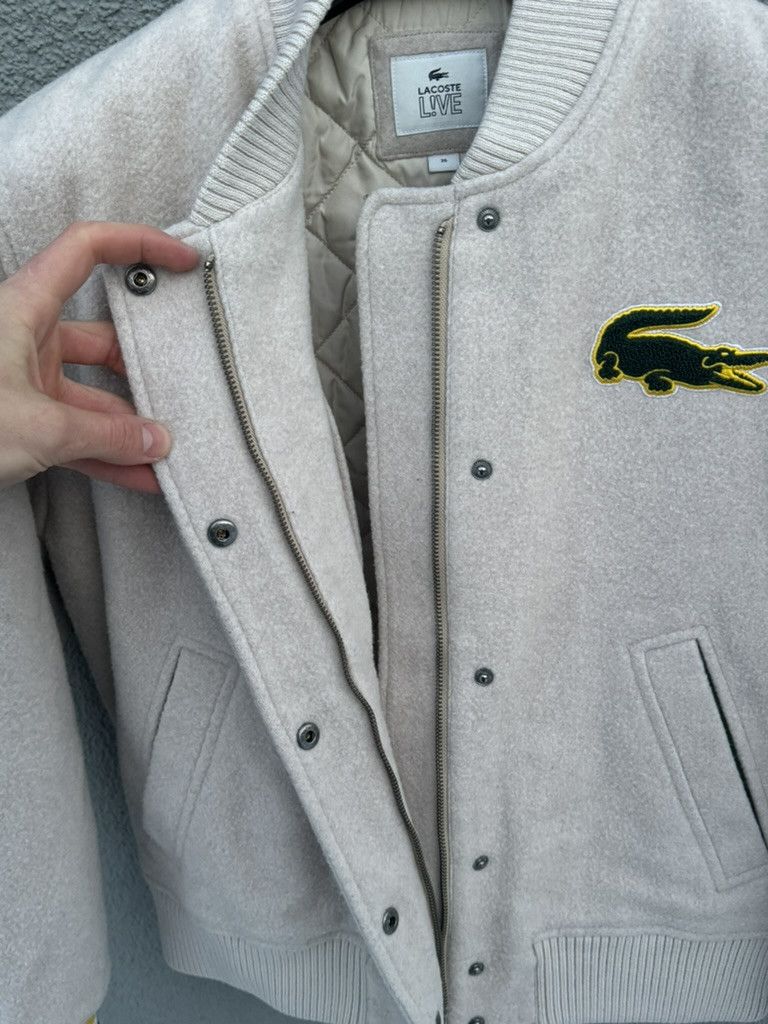 Lacoste Wool Lacoste Live Beige Jaket Big Logo Size XS / US 0-2 / IT 36-38 - 5 Thumbnail