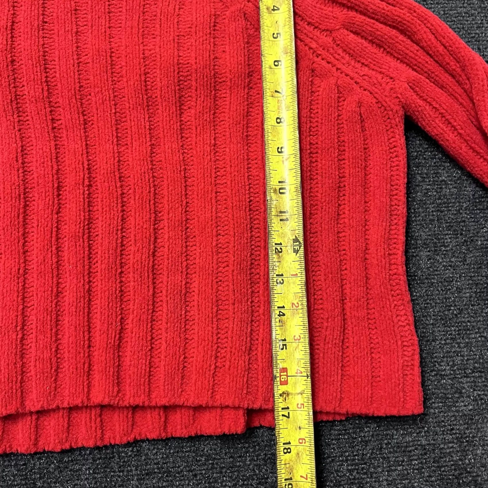 Vintage American Eagle Womens XS Red Chenille Mock Neck Ribbed Pullover Sweater Size XS / US 0-2 / IT 36-38 - 5 Thumbnail
