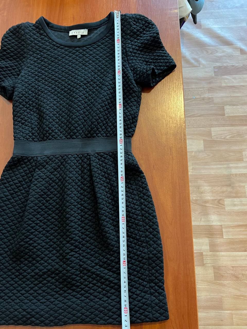 Sandro SANDRO PARIS QUILTED BLACK SOLID CASUAL DRESS WOMEN SIZE 1 Size XS / US 0-2 / IT 36-38 - 12 Thumbnail